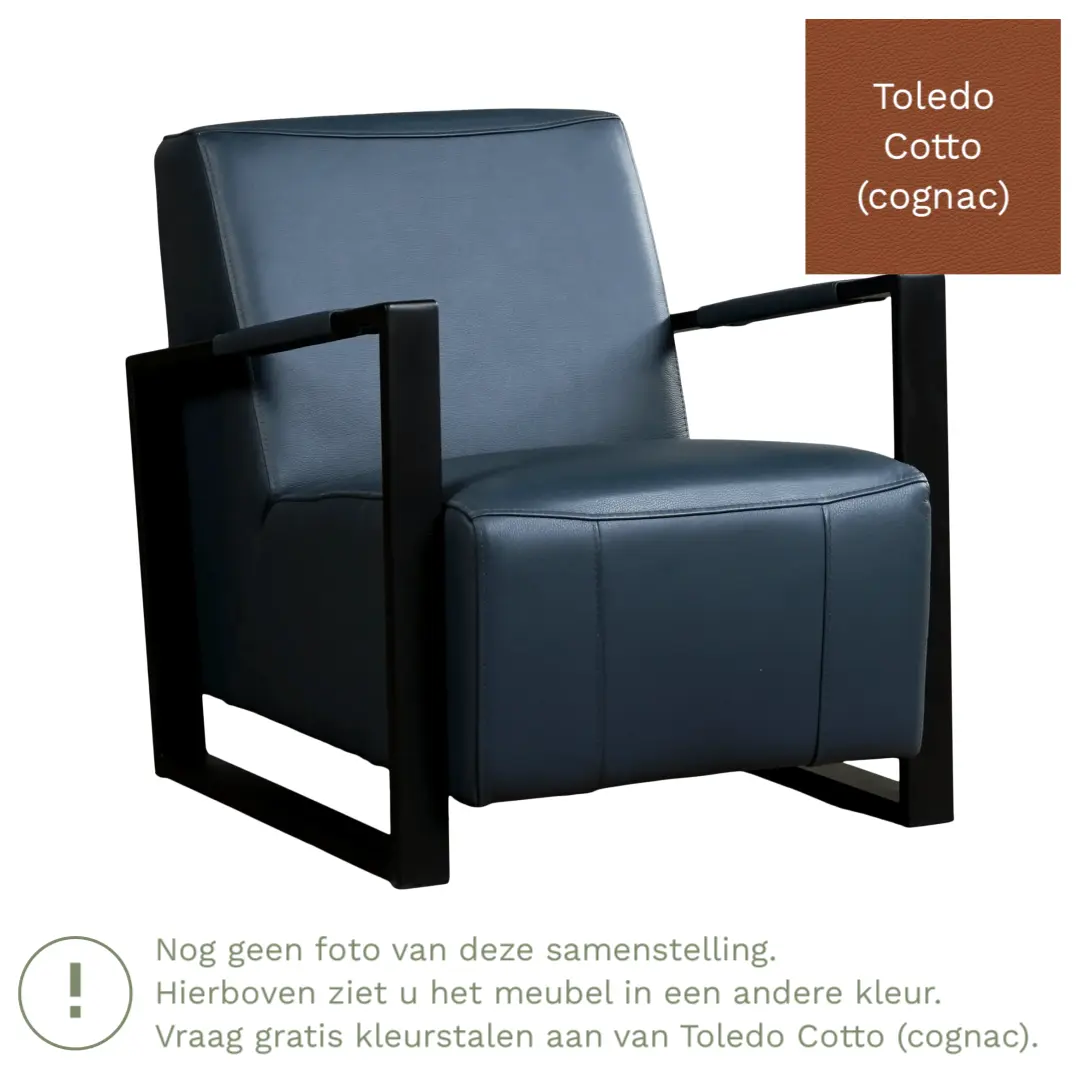 afbeelding van Leren fauteuil Touch - Toledo Cotto (cognac)