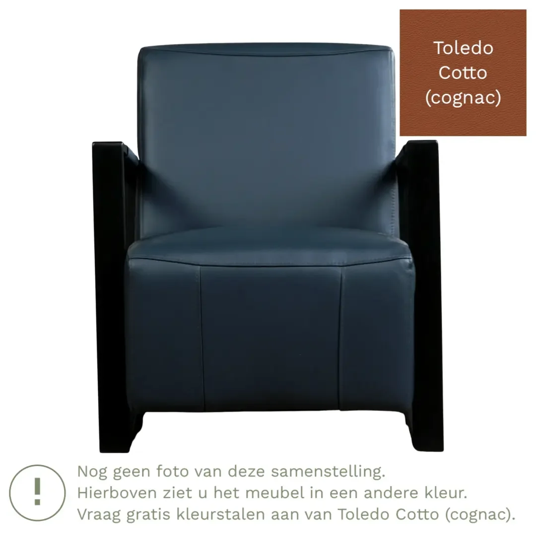 afbeelding van Leren fauteuil Touch - Toledo Cotto (cognac)