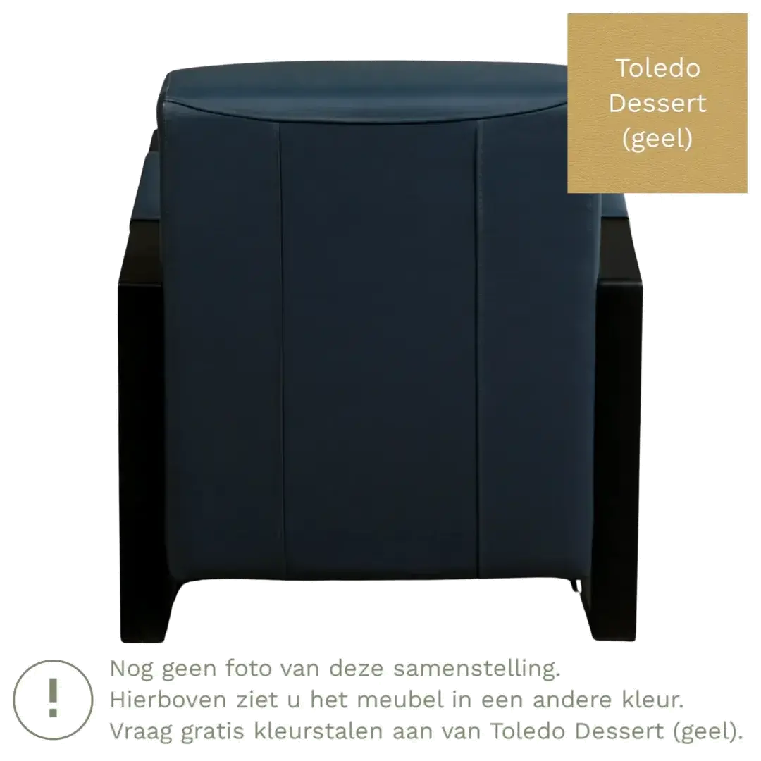 afbeelding van Leren fauteuil Touch - Toledo Dessert (geel)