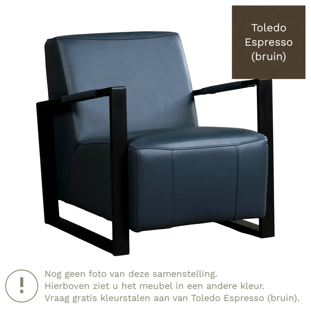 afbeelding van Leren fauteuil Touch - Toledo Espresso (bruin)