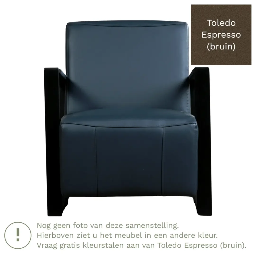 afbeelding van Leren fauteuil Touch - Toledo Espresso (bruin)