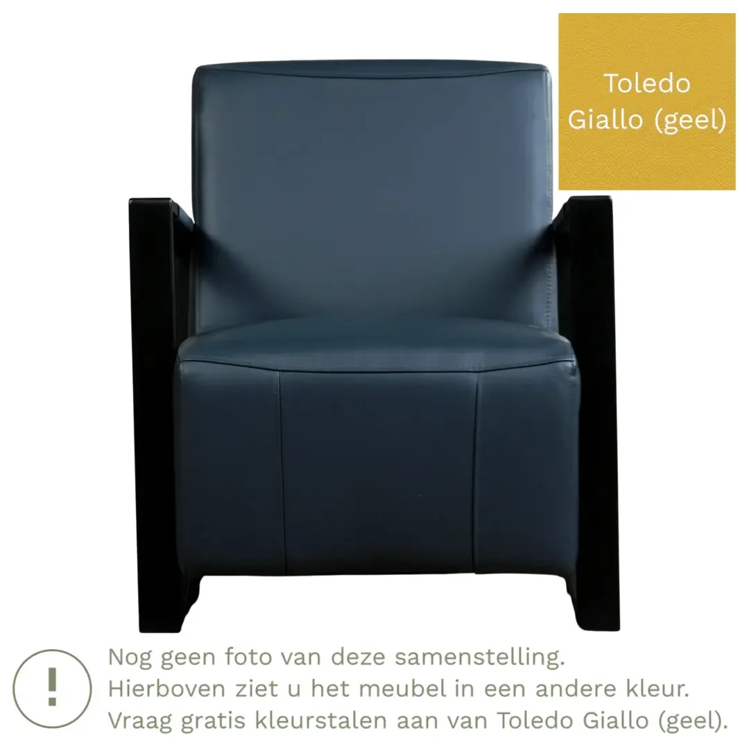 afbeelding van Leren fauteuil Touch - Toledo Giallo (geel)