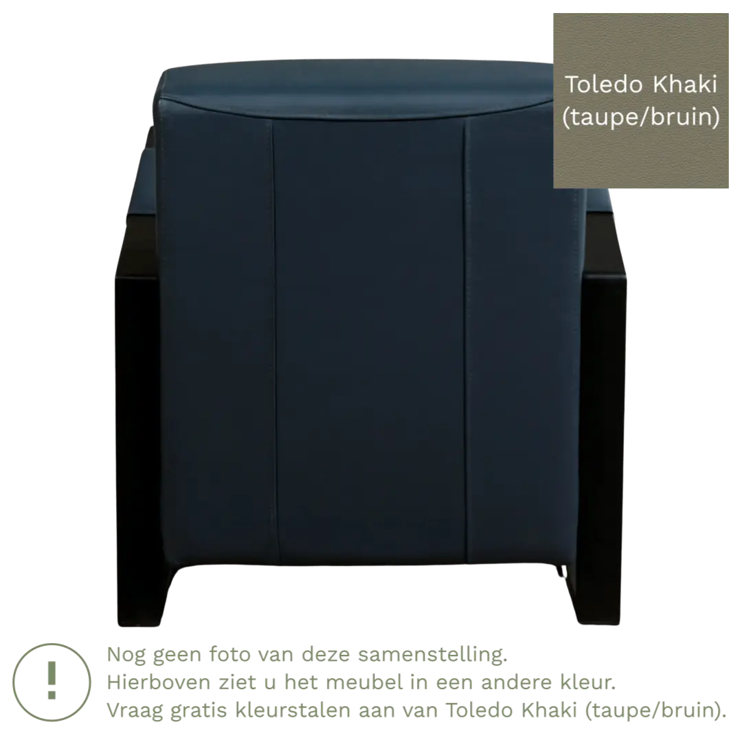 afbeelding van Leren fauteuil Touch - Toledo Khaki (taupe/bruin)