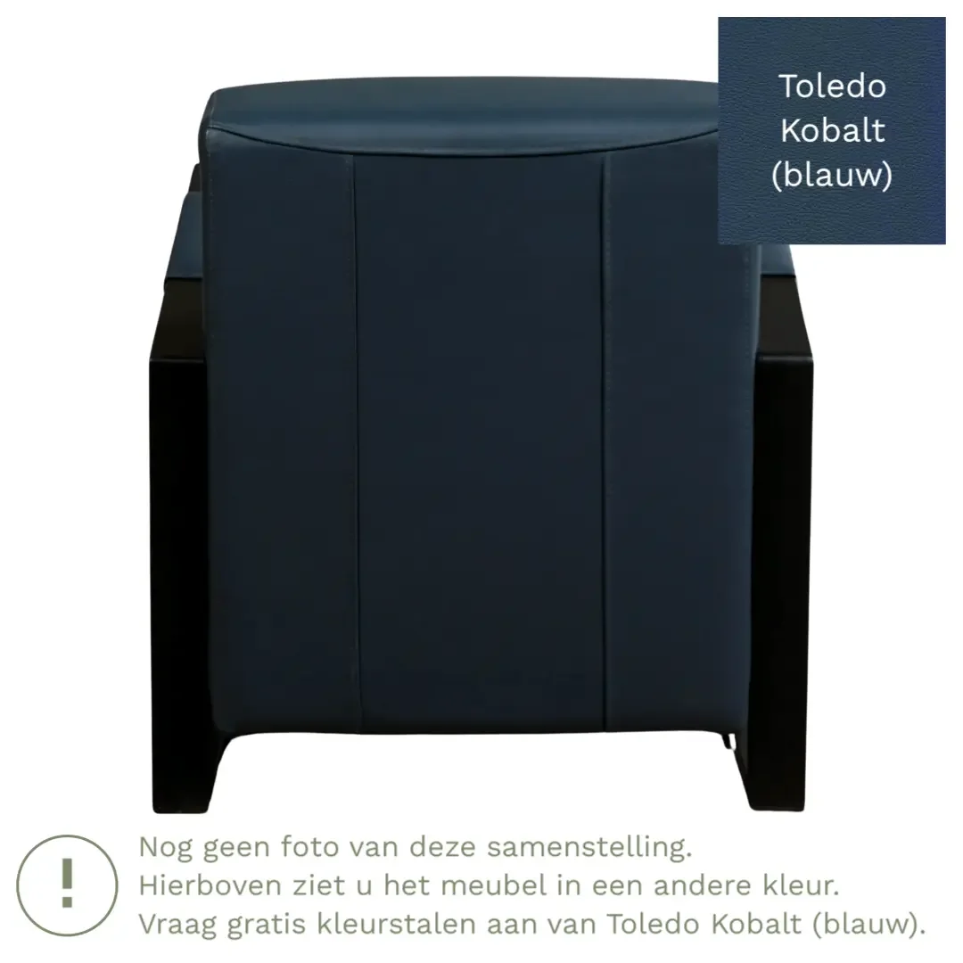 afbeelding van Leren fauteuil Touch - Toledo Kobalt (blauw)