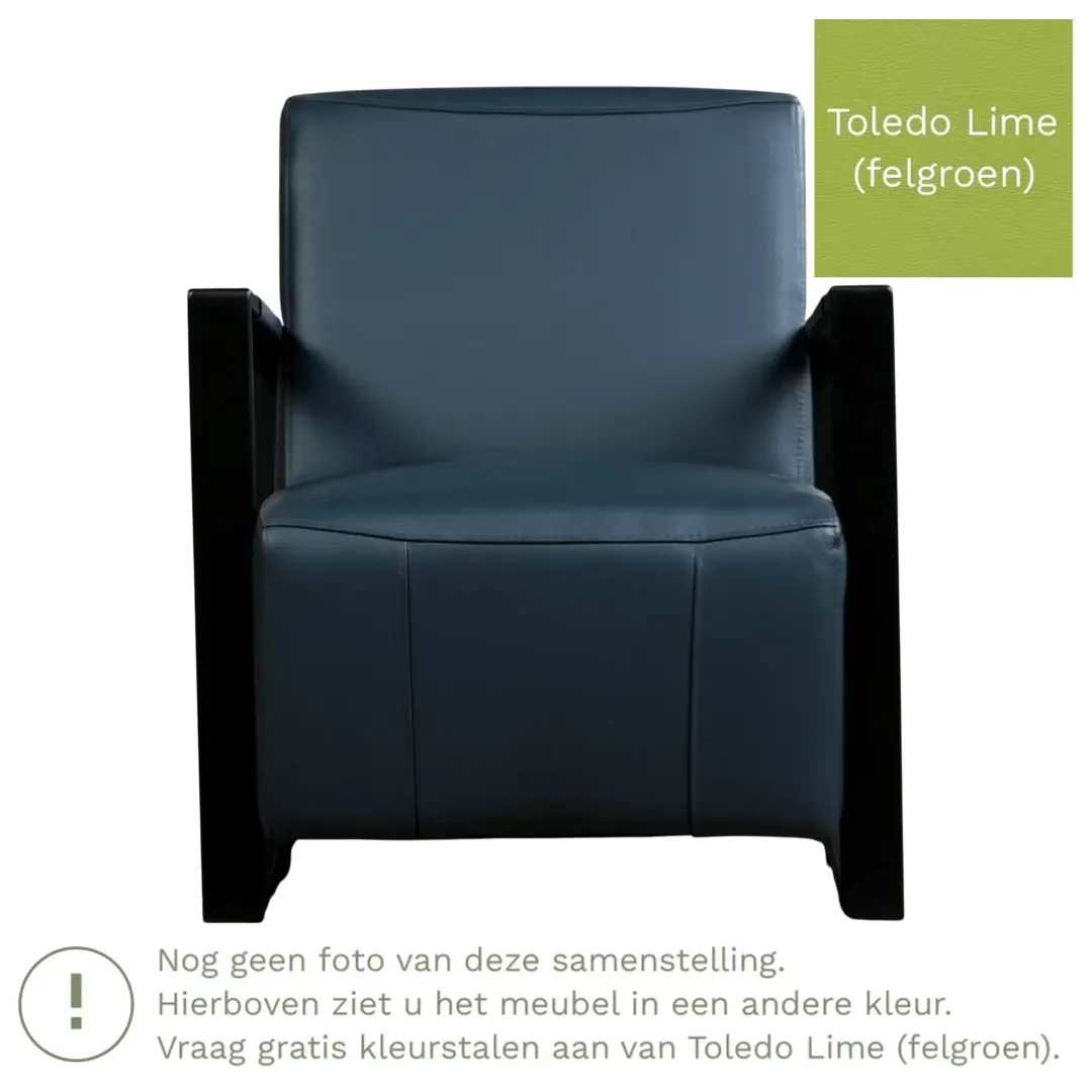 afbeelding van Leren fauteuil Touch - Toledo Lime (felgroen)