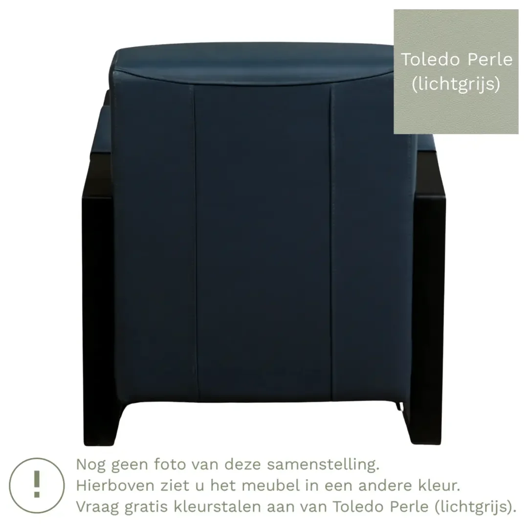 afbeelding van Leren fauteuil Touch - Toledo Perle (lichtgrijs)
