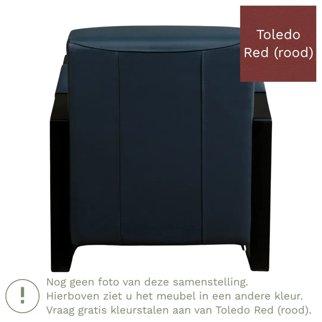 afbeelding van Leren fauteuil Touch - Toledo Red (rood)