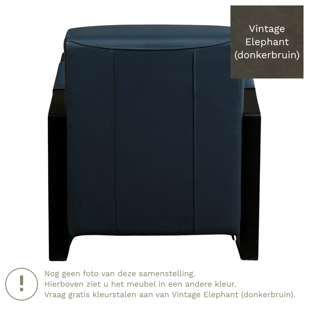 afbeelding van Leren fauteuil Touch - Vintage Elephant (donkerbruin)