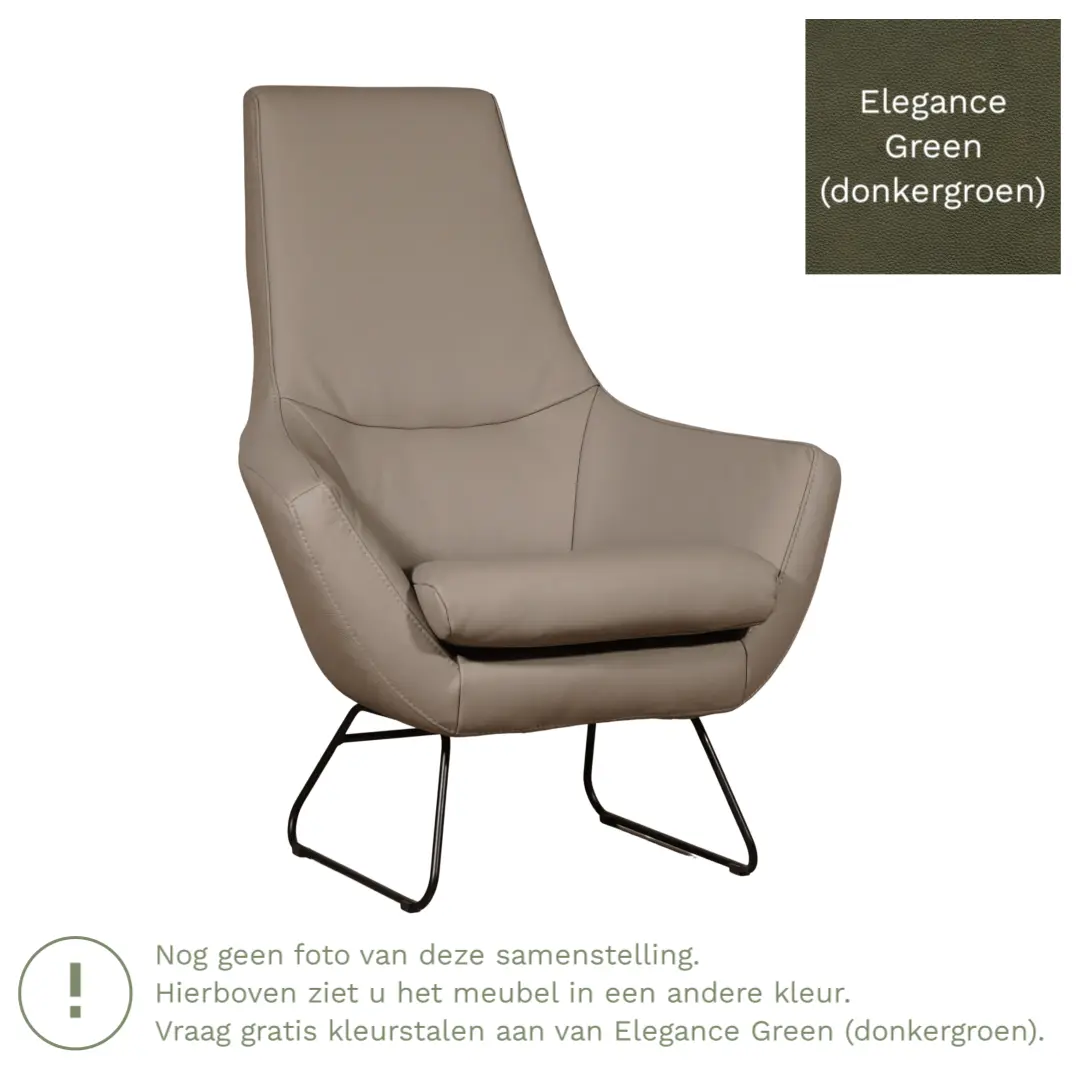 afbeelding van Leren fauteuil Trust - Elegance Green (donkergroen)