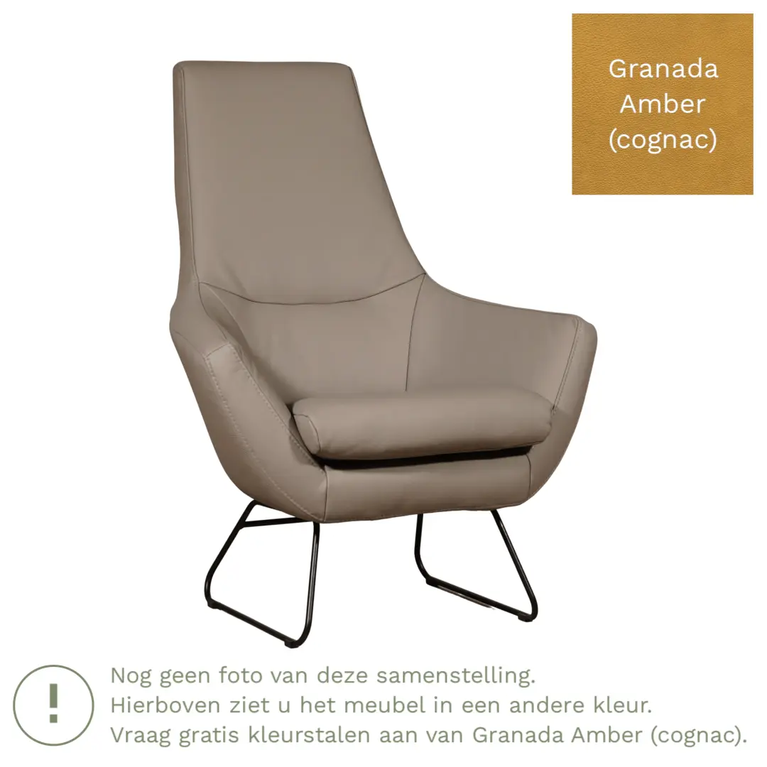 afbeelding van Leren fauteuil Trust - Granada Amber (cognac)