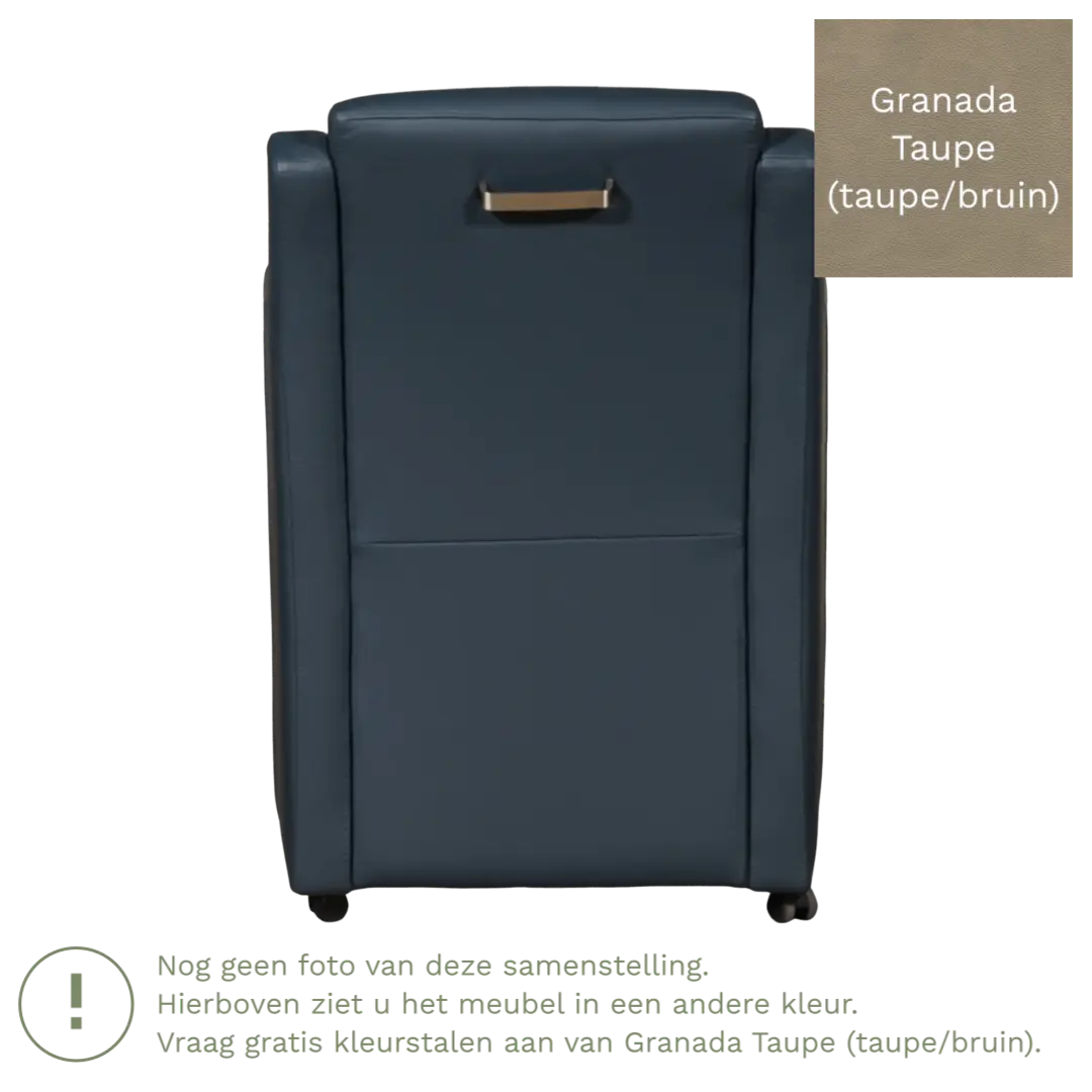 afbeelding van Leren eetkamerstoel Mass - Granada Taupe (taupe/bruin) - Zonder handgreep
