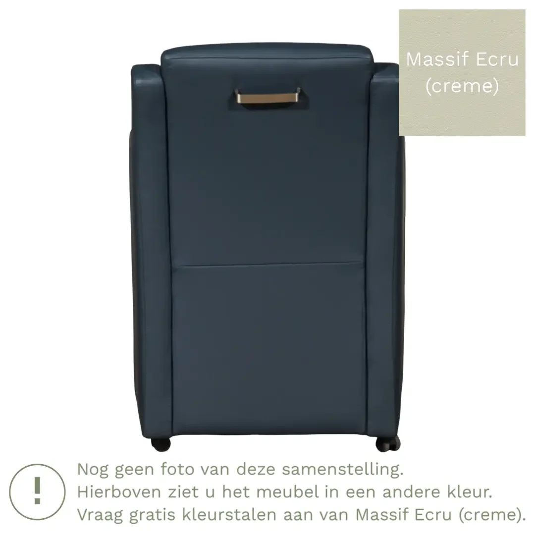 afbeelding van Leren eetkamerstoel Mass - Massif Ecru (crème) - Zonder handgreep