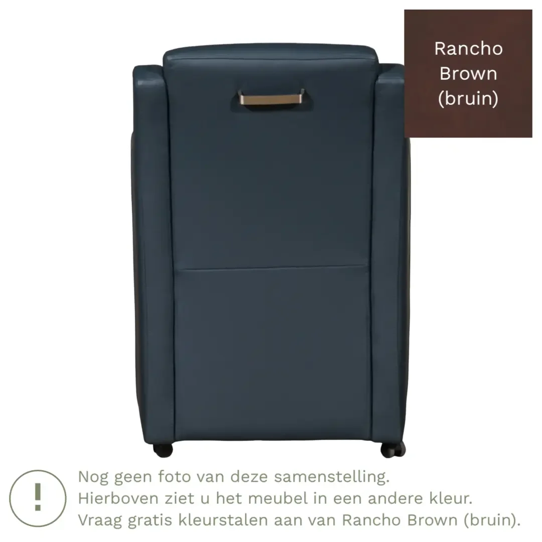 afbeelding van Leren eetkamerstoel Mass - Rancho Brown (bruin) - Zonder handgreep