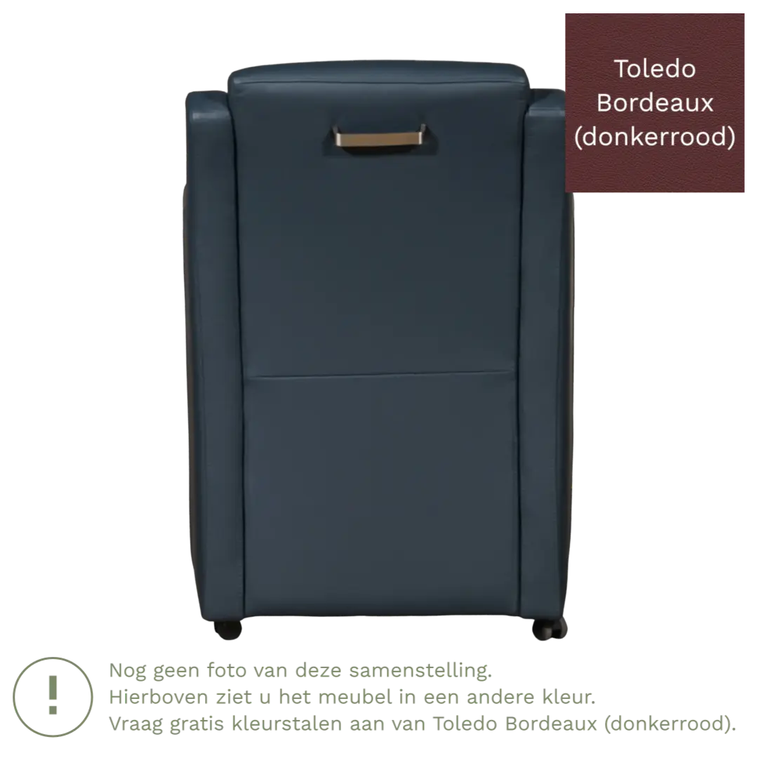 afbeelding van Leren eetkamerstoel Mass - Toledo Bordeaux (donkerrood) - Zonder handgreep