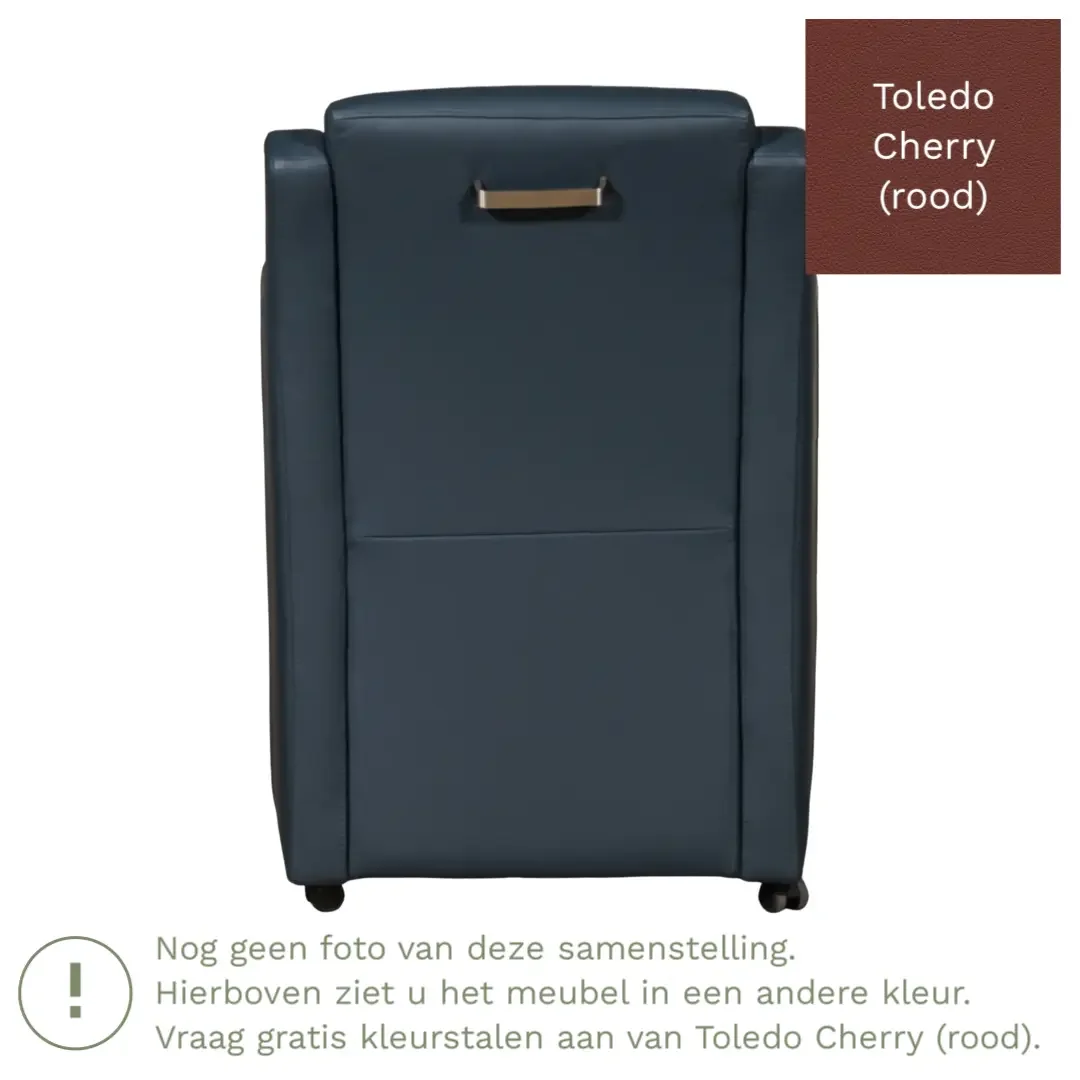 afbeelding van Leren eetkamerstoel Mass - Toledo Cherry (rood) - Zonder handgreep