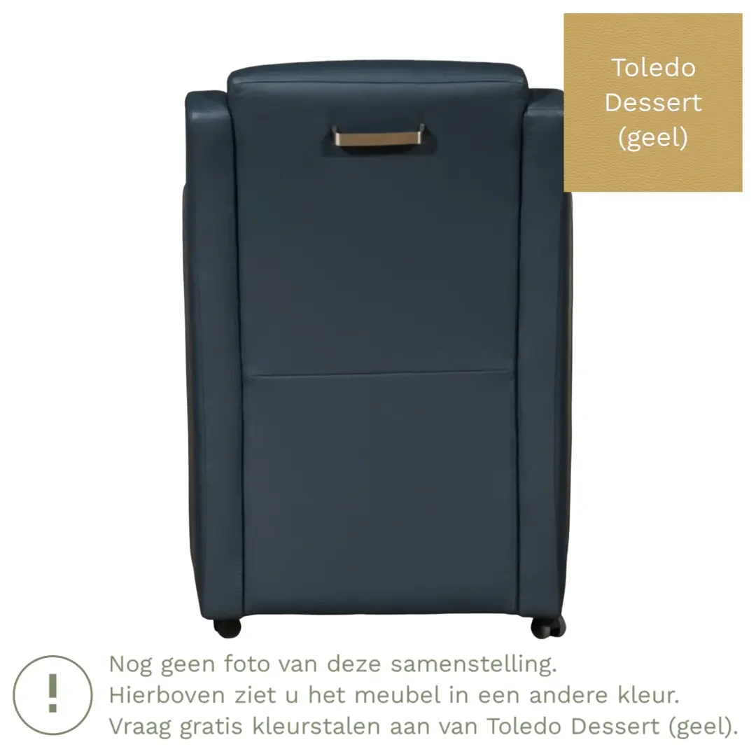 afbeelding van Leren eetkamerstoel Mass - Toledo Dessert (geel) - Zonder handgreep