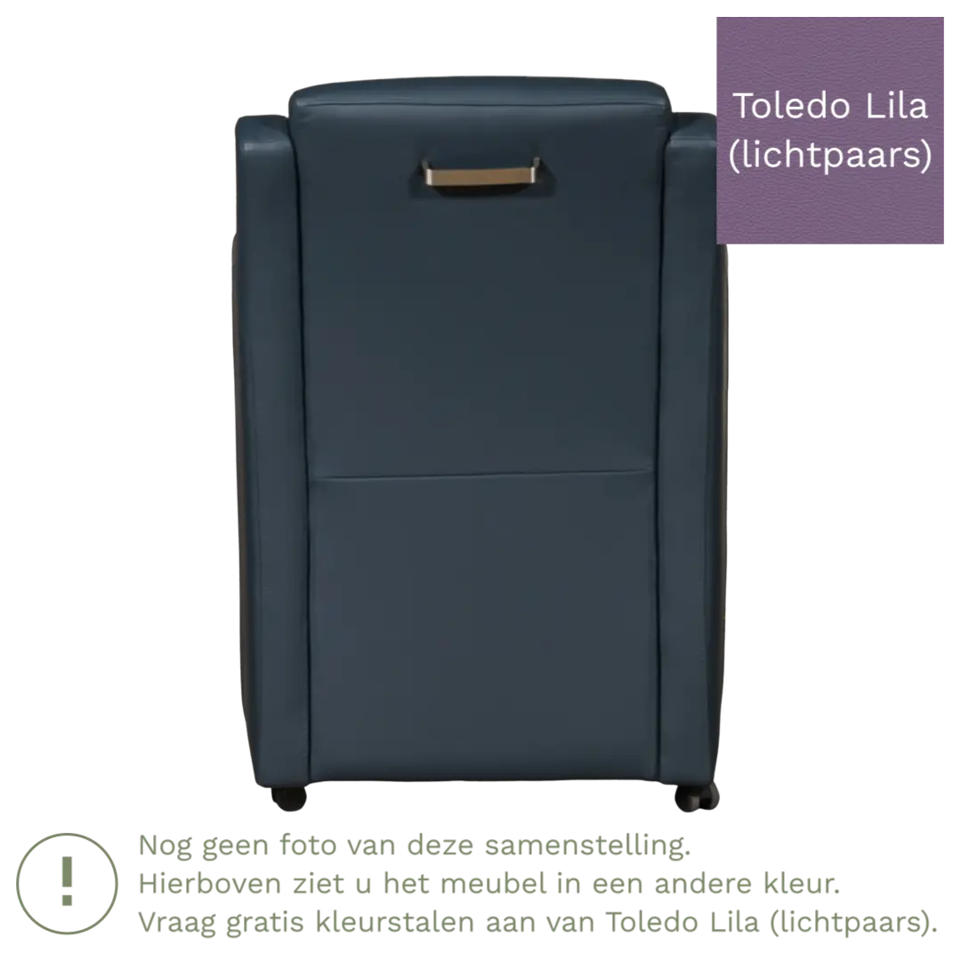afbeelding van Leren eetkamerstoel Mass - Toledo Lila (lichtpaars) - Zonder handgreep