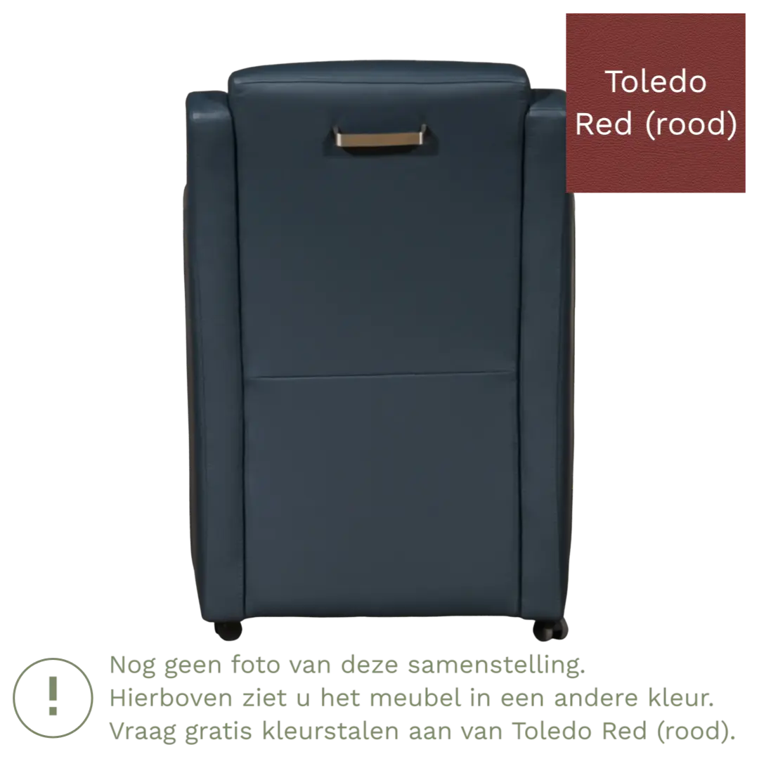afbeelding van Leren eetkamerstoel Mass - Toledo Red (rood) - Zonder handgreep