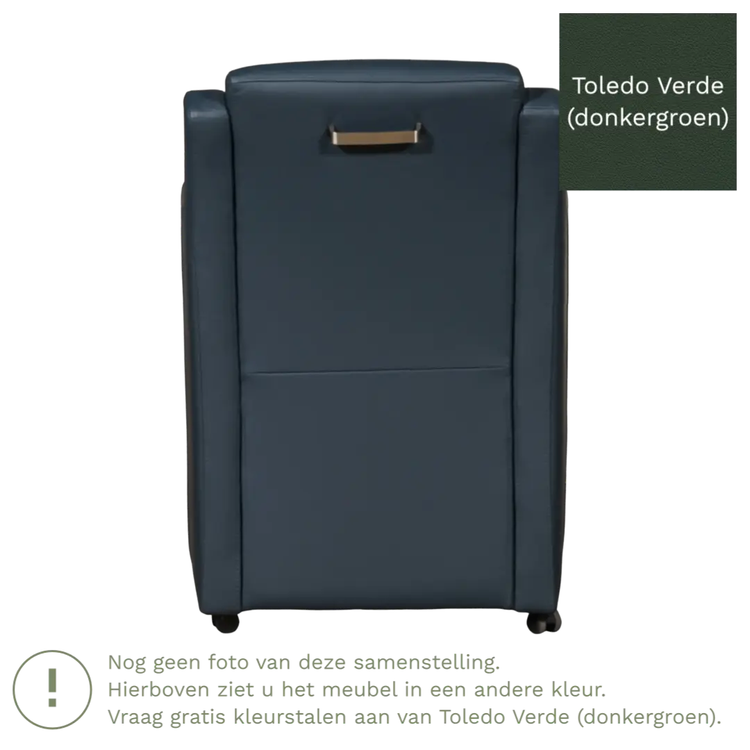 afbeelding van Leren eetkamerstoel Mass - Toledo Verde (donkergroen) - Zonder handgreep