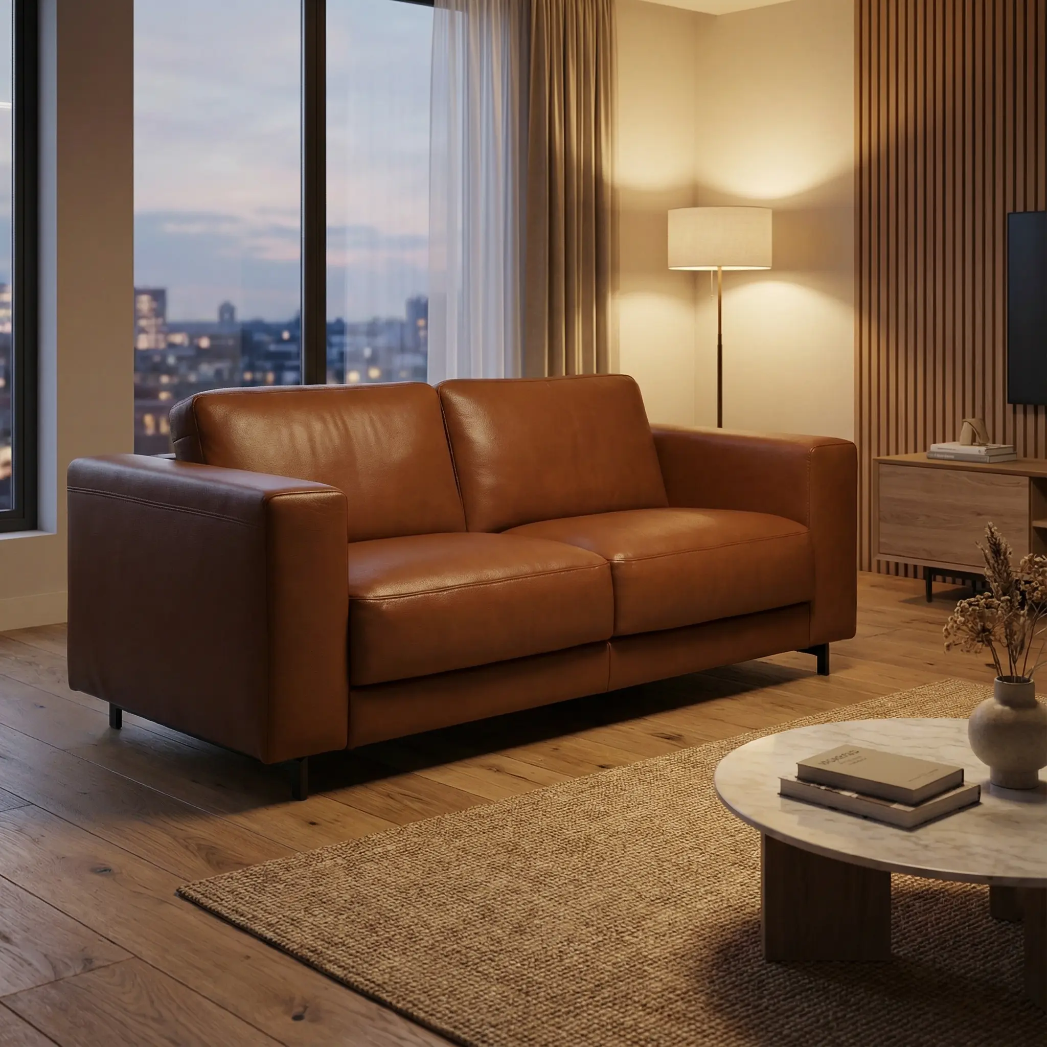 afbeelding van Bank Clear - 2.5 zits - Elegance Cognac