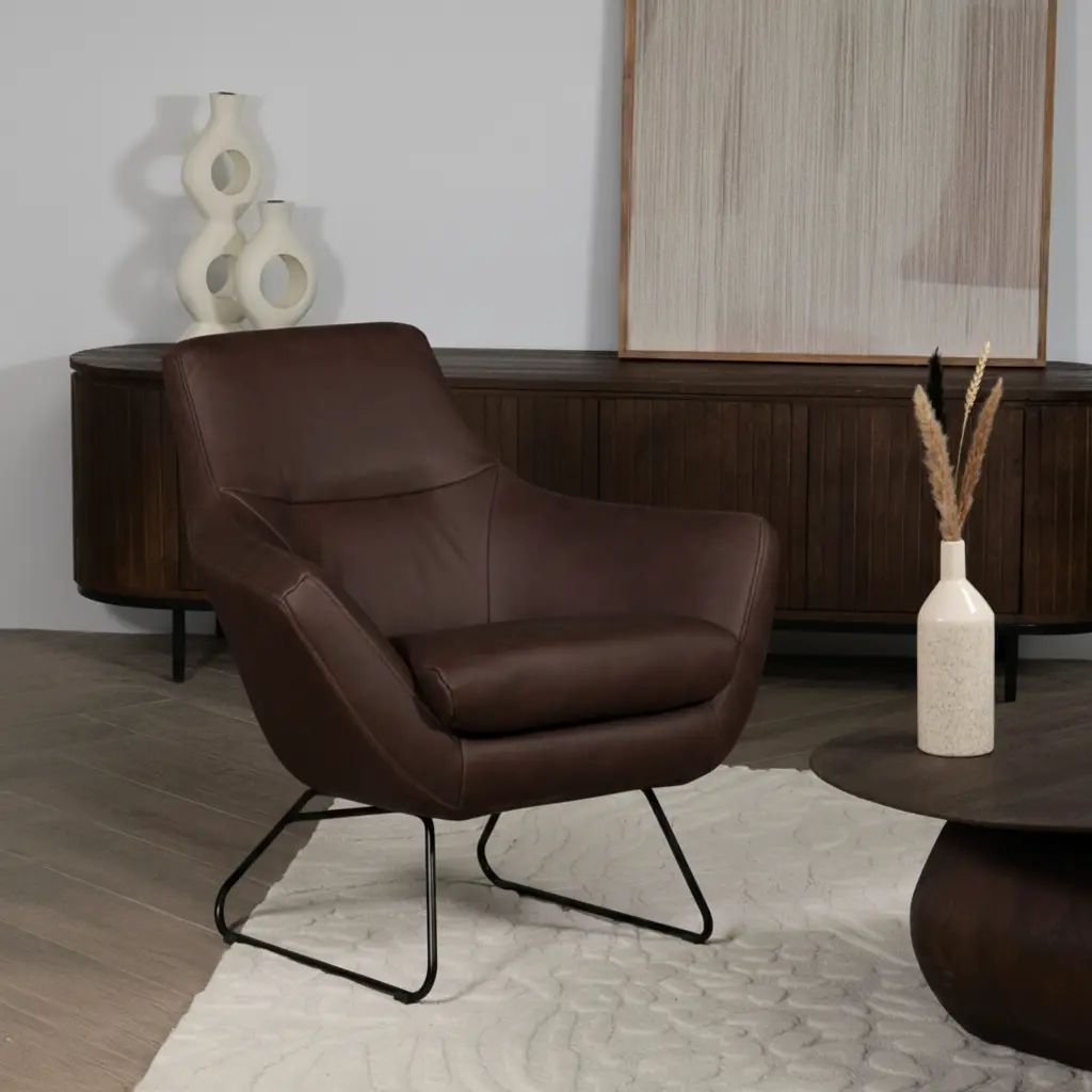 afbeelding van Leren fauteuil Fame - Rancho Brown