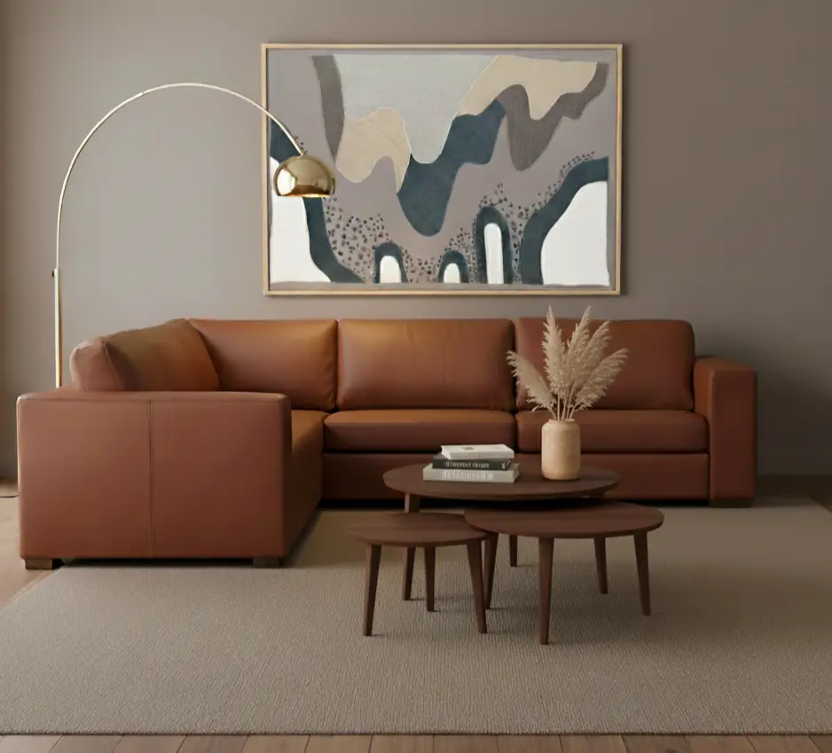 afbeelding van Elementenbank Flow - 2,5 zits arm links + hoek + 3 zits arm rechts - Massif Armagnac