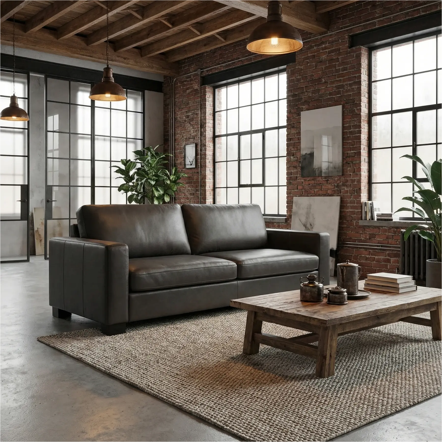 afbeelding van Leren bank Energy - 3 zits