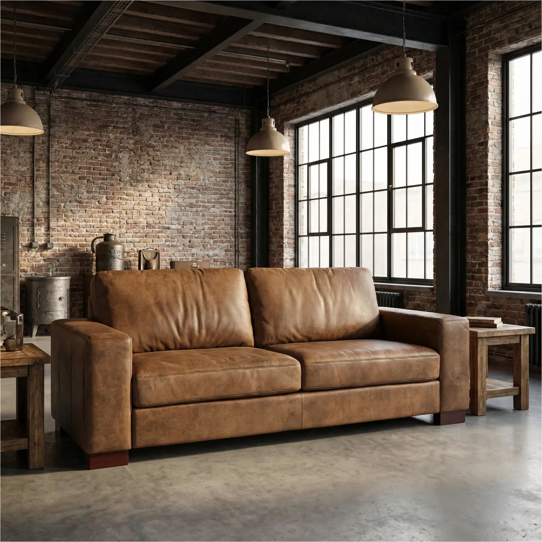 afbeelding van Leren bank Enjoy - 3 zits