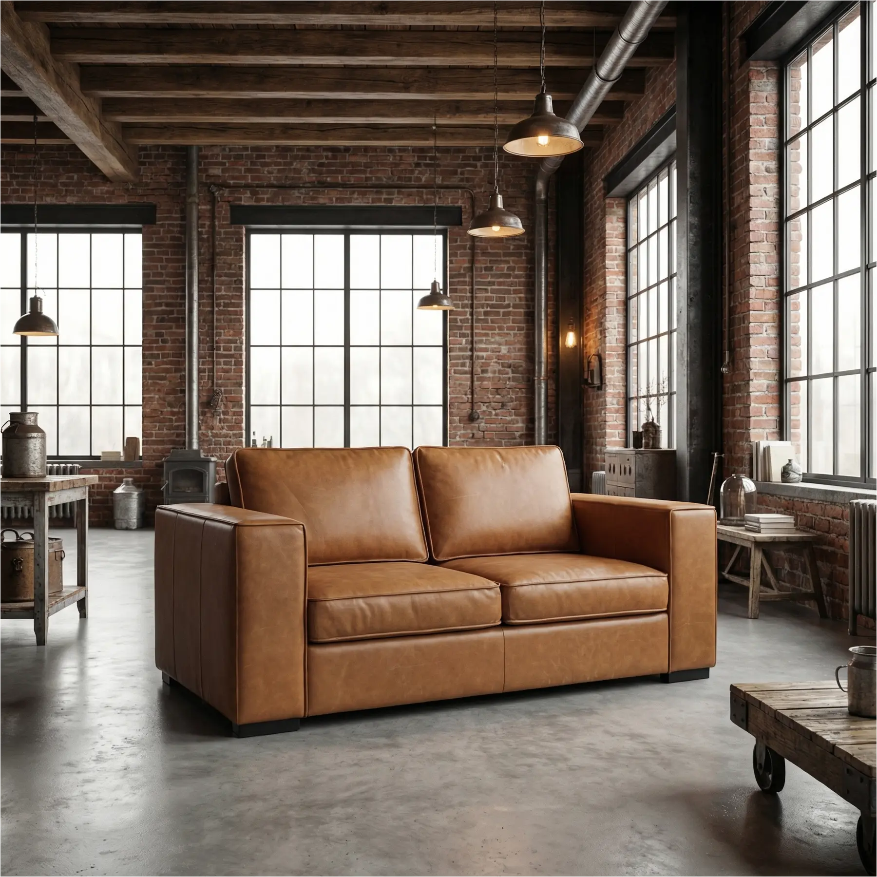 afbeelding van Leren bank Fine - 2 zits