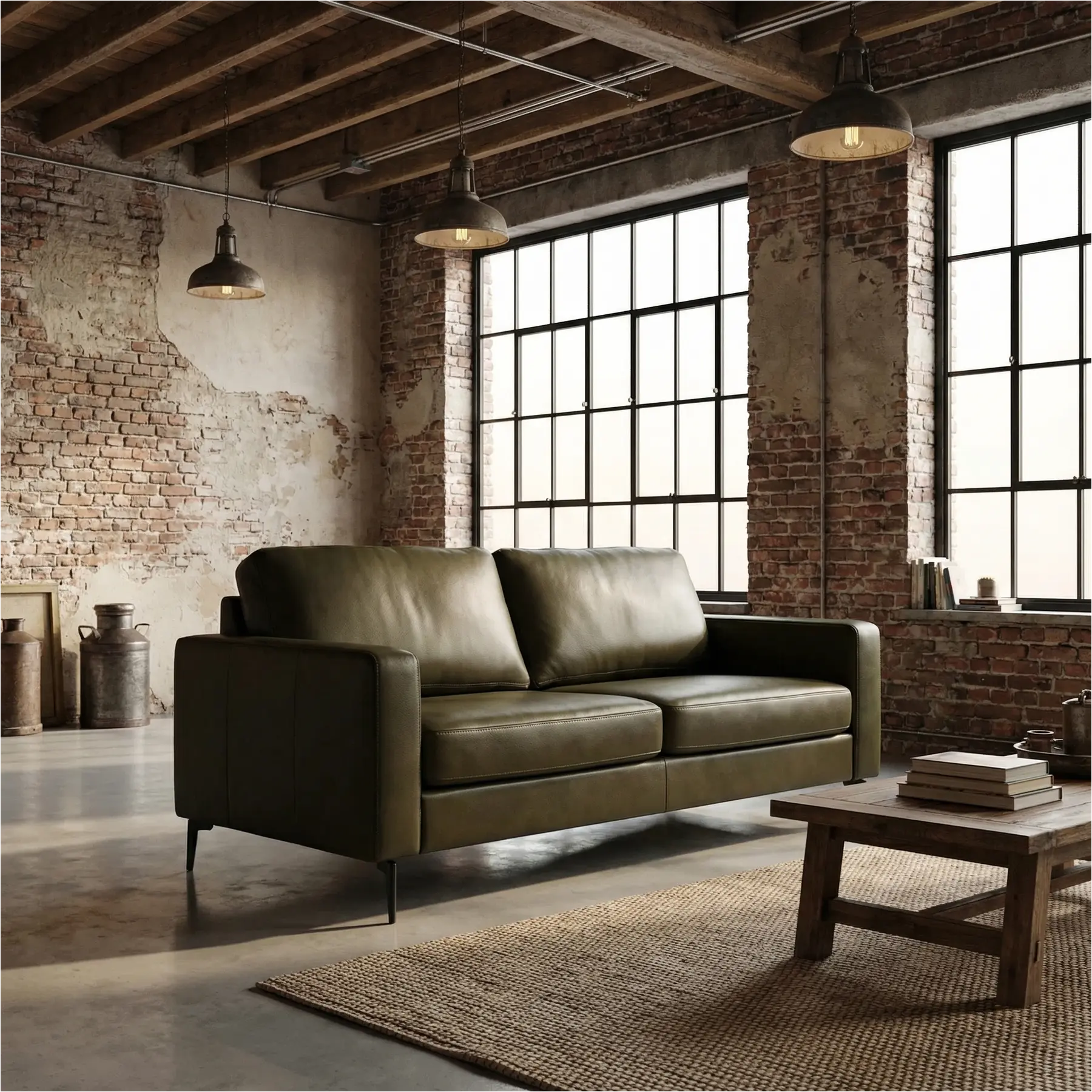 afbeelding van Leren bank Match - 2,5 zits