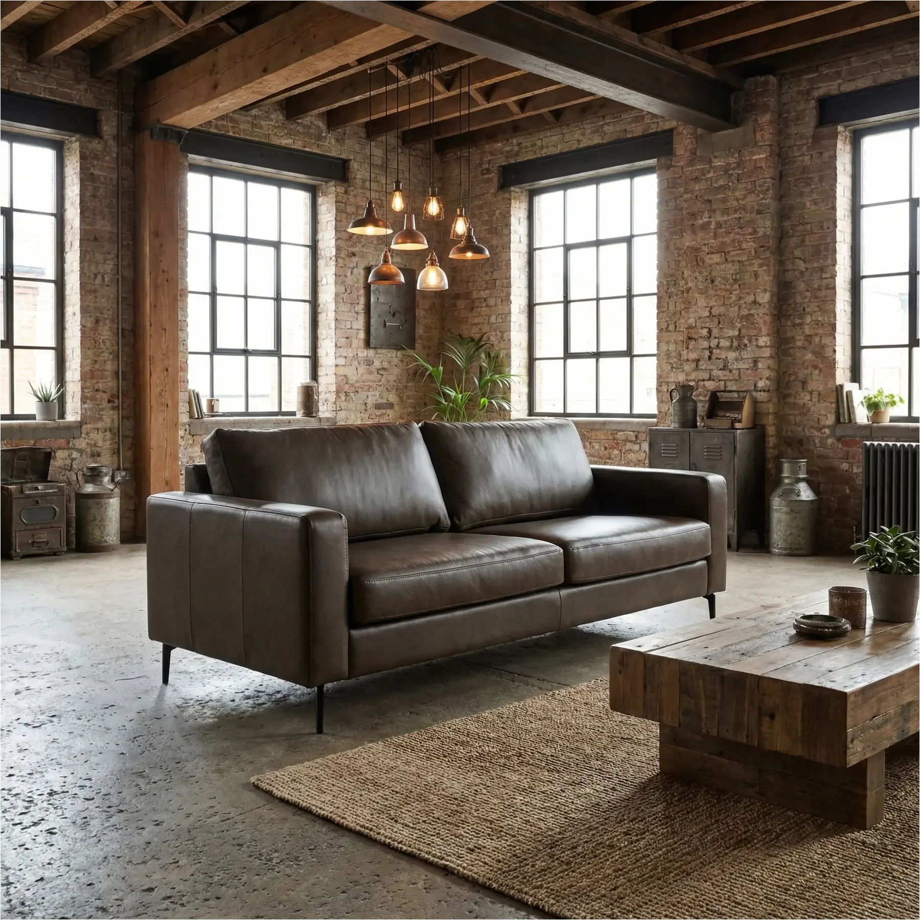 afbeelding van Leren bank Match - 3,5 zits