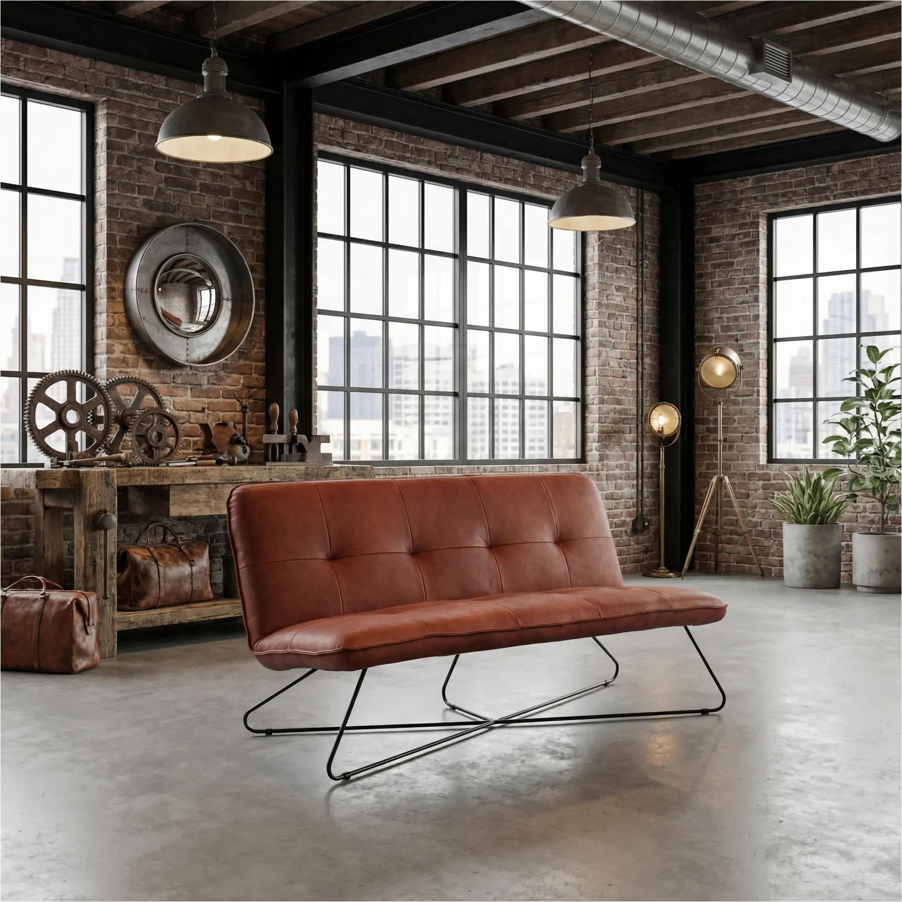 afbeelding van Smile Special - Vintage leer Rood