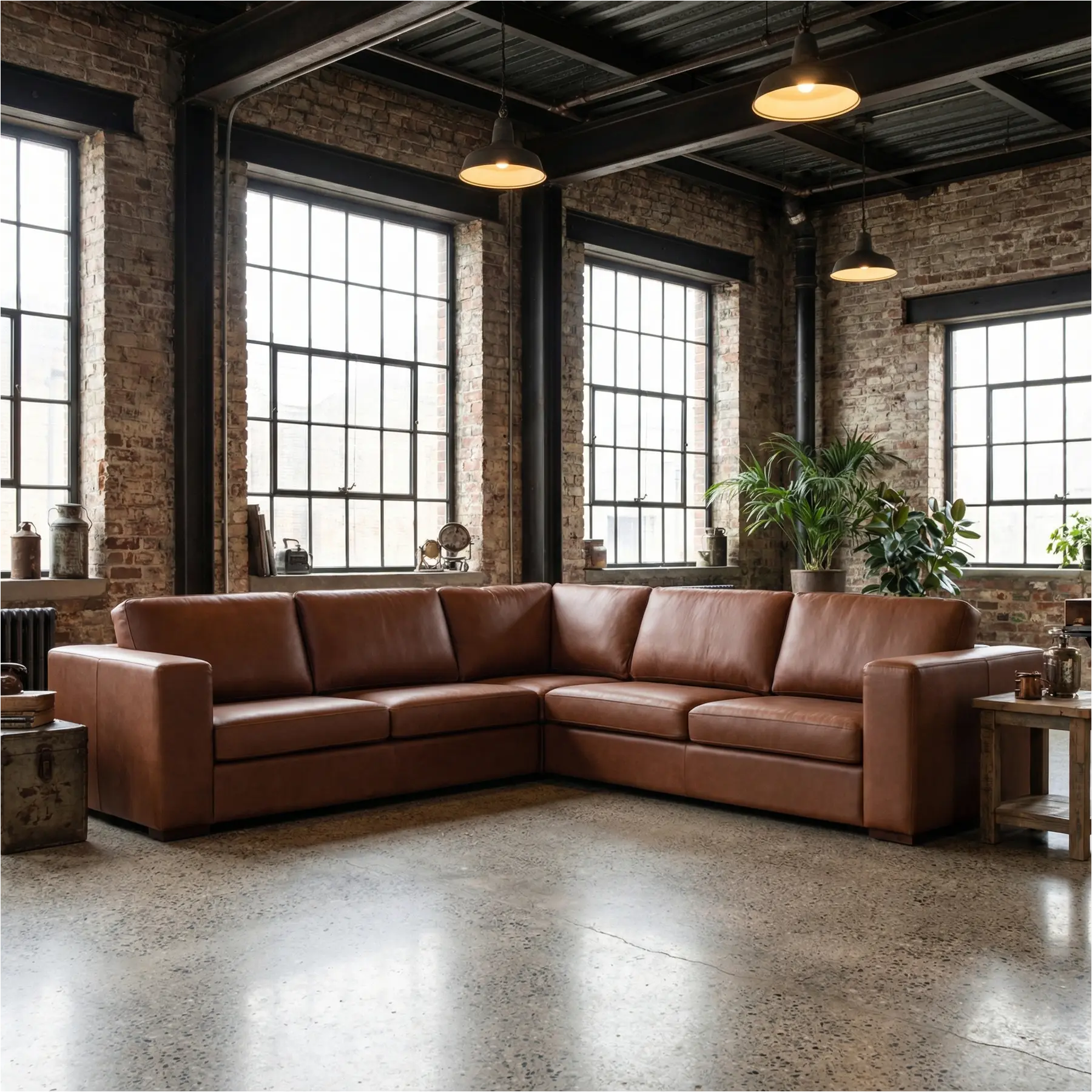 afbeelding van Hoekbank Flow - 2,5 zits arm links + hoek + 3 zits arm rechts - Massif Armagnac (donkercognac) - Poten hout bruin