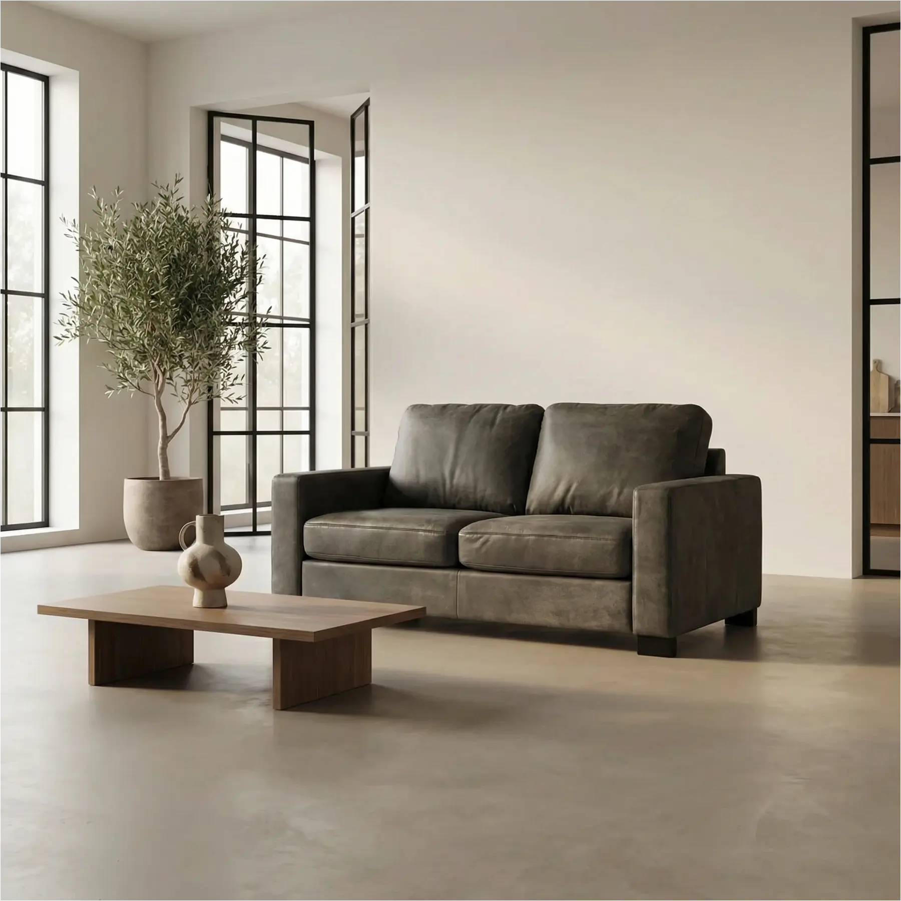 afbeelding van Leren bank Energy - 2 zits