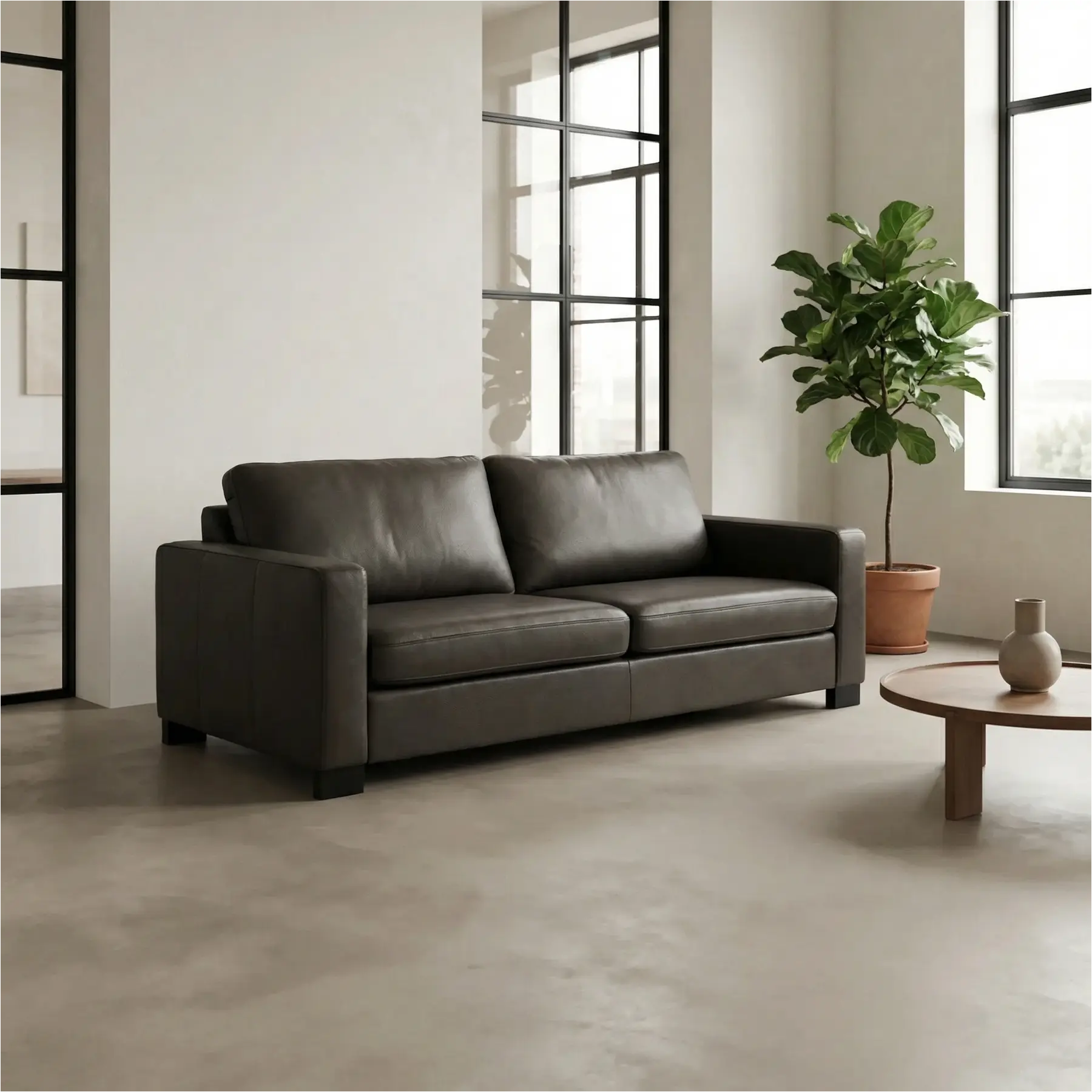 afbeelding van Leren bank Energy - 3 zits