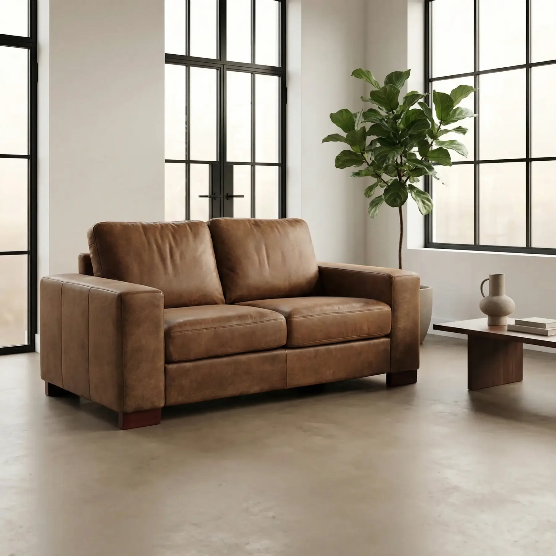 afbeelding van Leren bank Enjoy - 2 zits