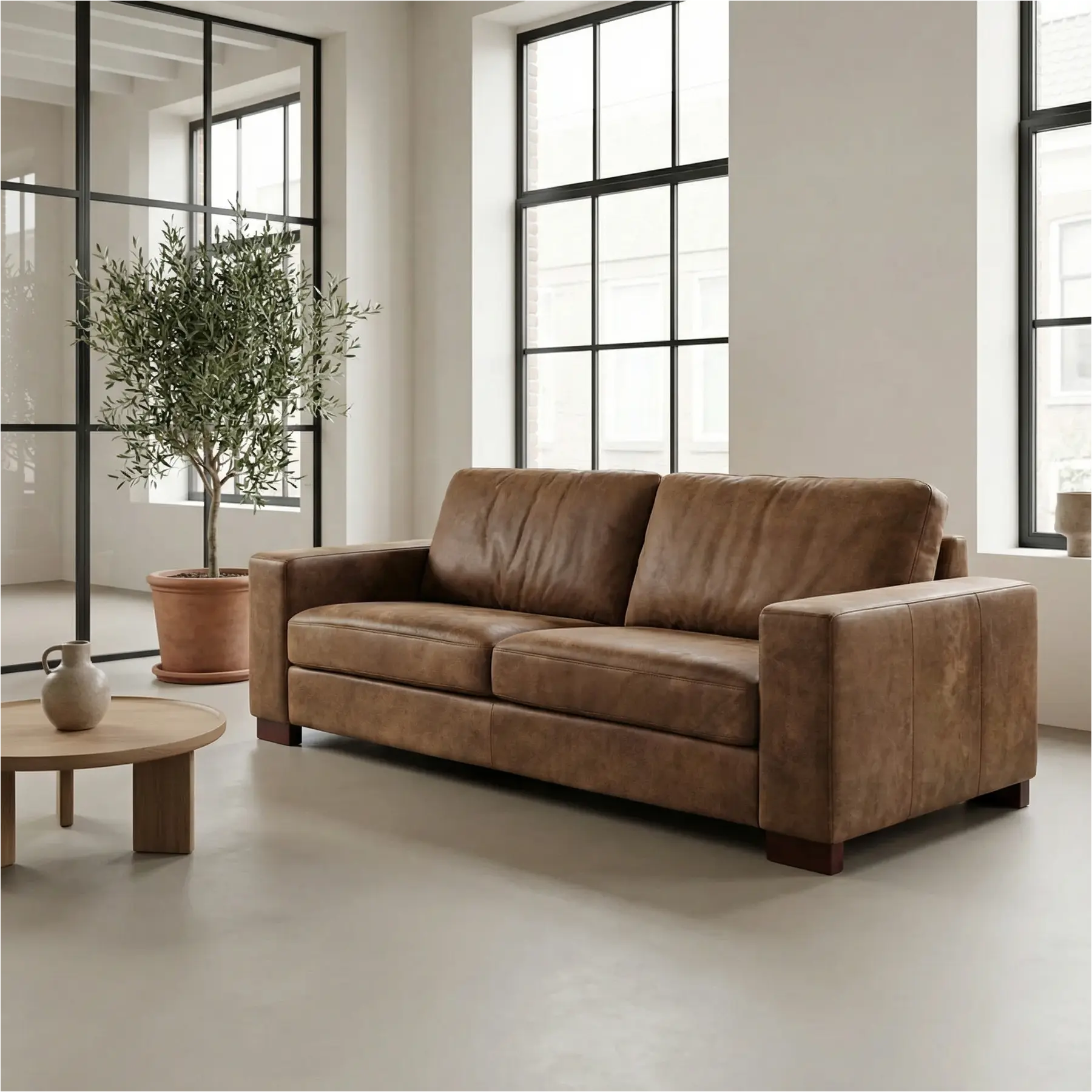 afbeelding van Leren bank Enjoy - 3 zits