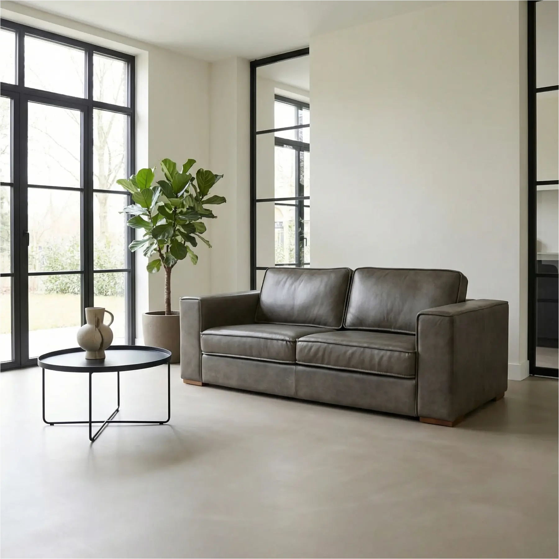 afbeelding van Leren bank Fine - 2,5 zits