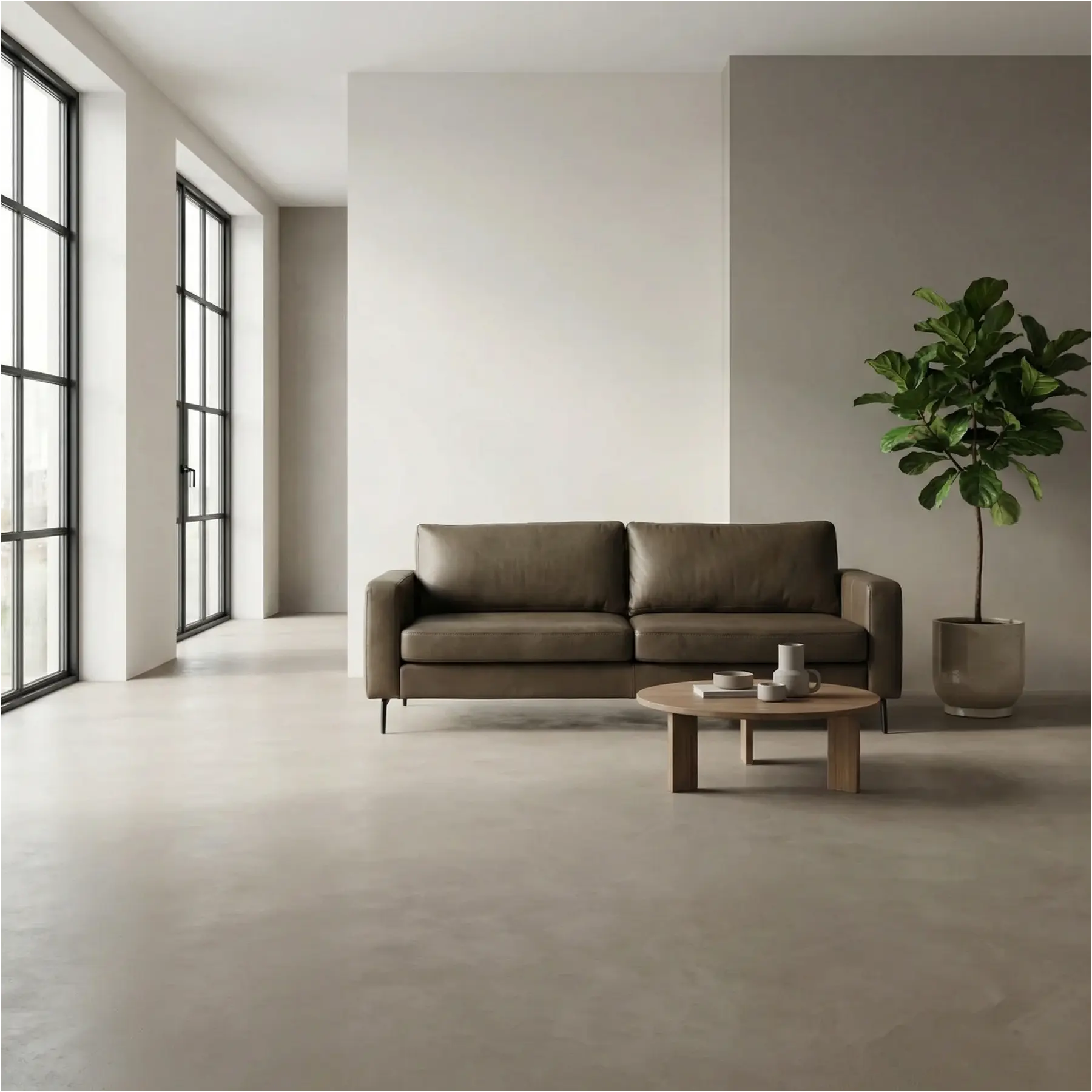 afbeelding van Leren bank Match - 3,5 zits