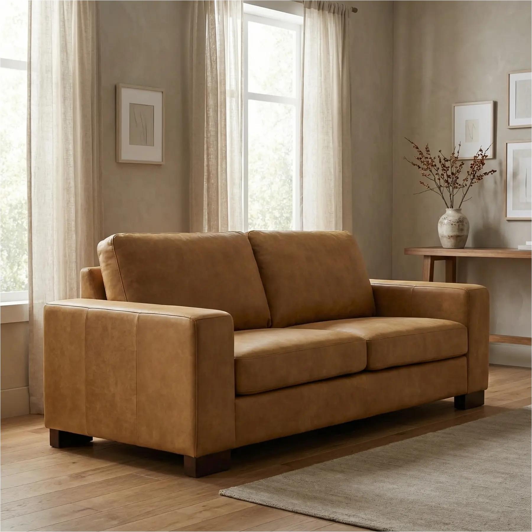 afbeelding van Leren bank Enjoy - 2,5 zits