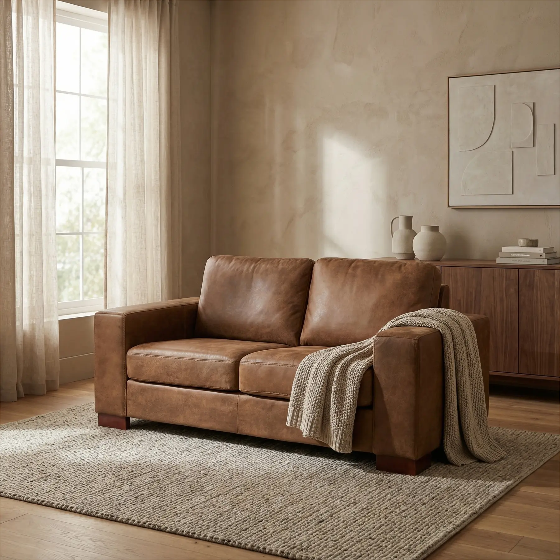 afbeelding van Leren bank Enjoy - 2 zits