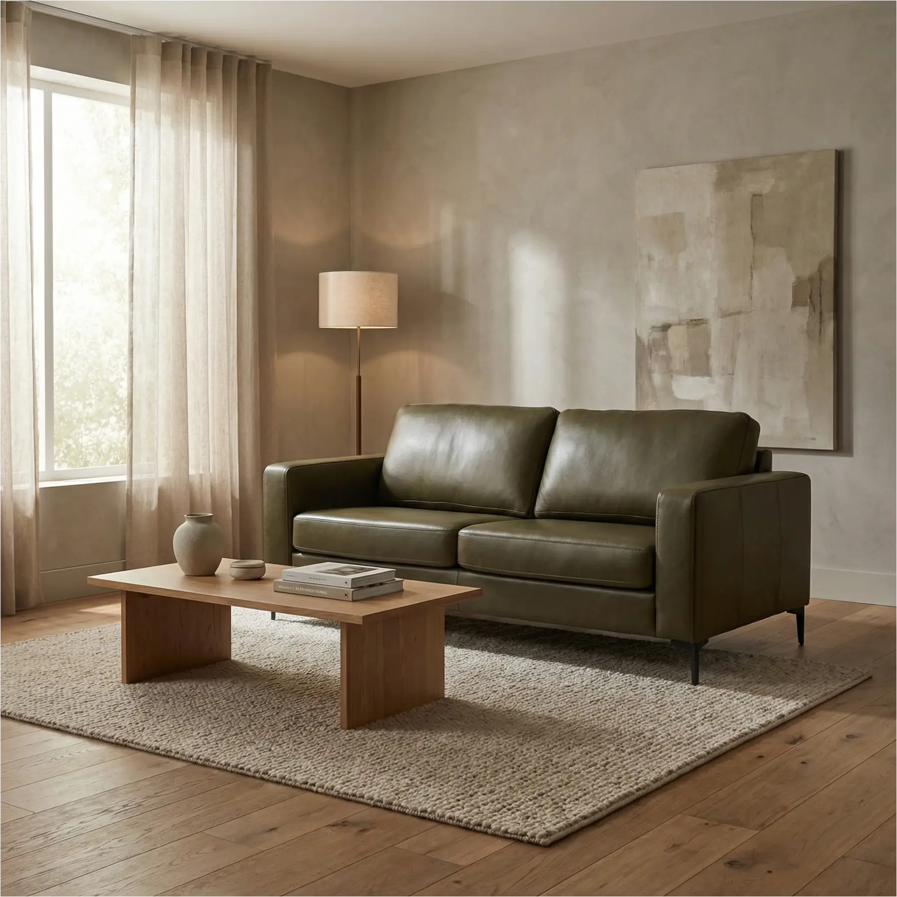 afbeelding van Leren bank Match - 2,5 zits