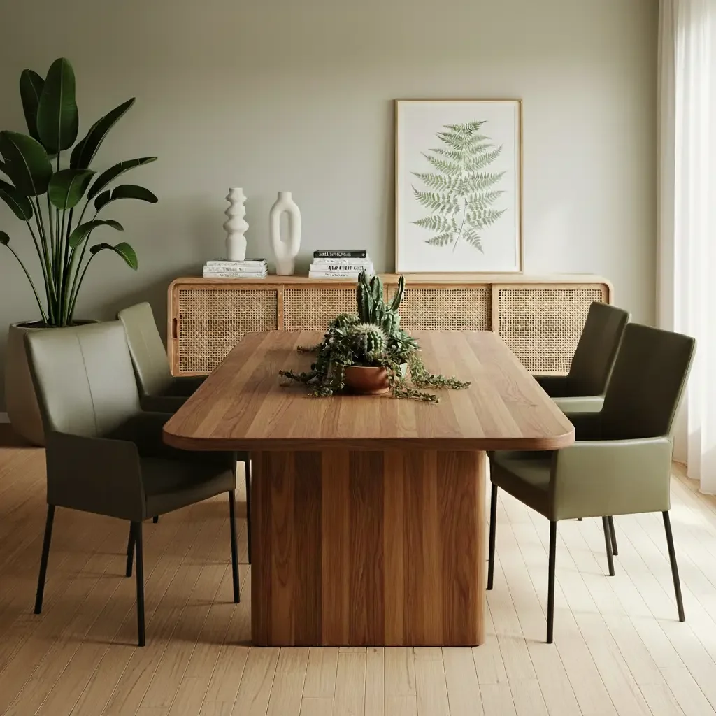 afbeelding van Leren eetkamerstoel Daily met armleuning - Granada Moss (olijf/groen) - Poten staal vierkant zwart