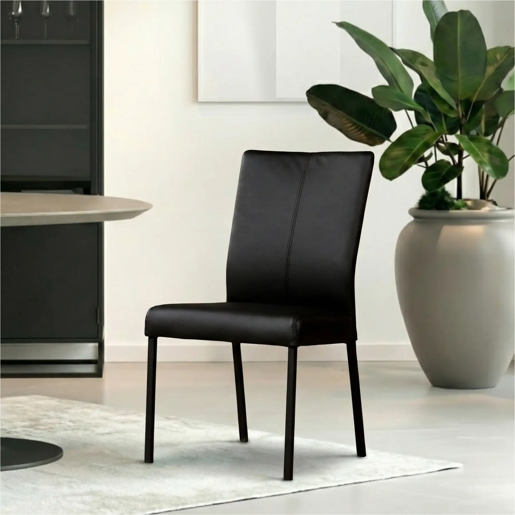 afbeelding van Leren eetkamerstoel Comfort