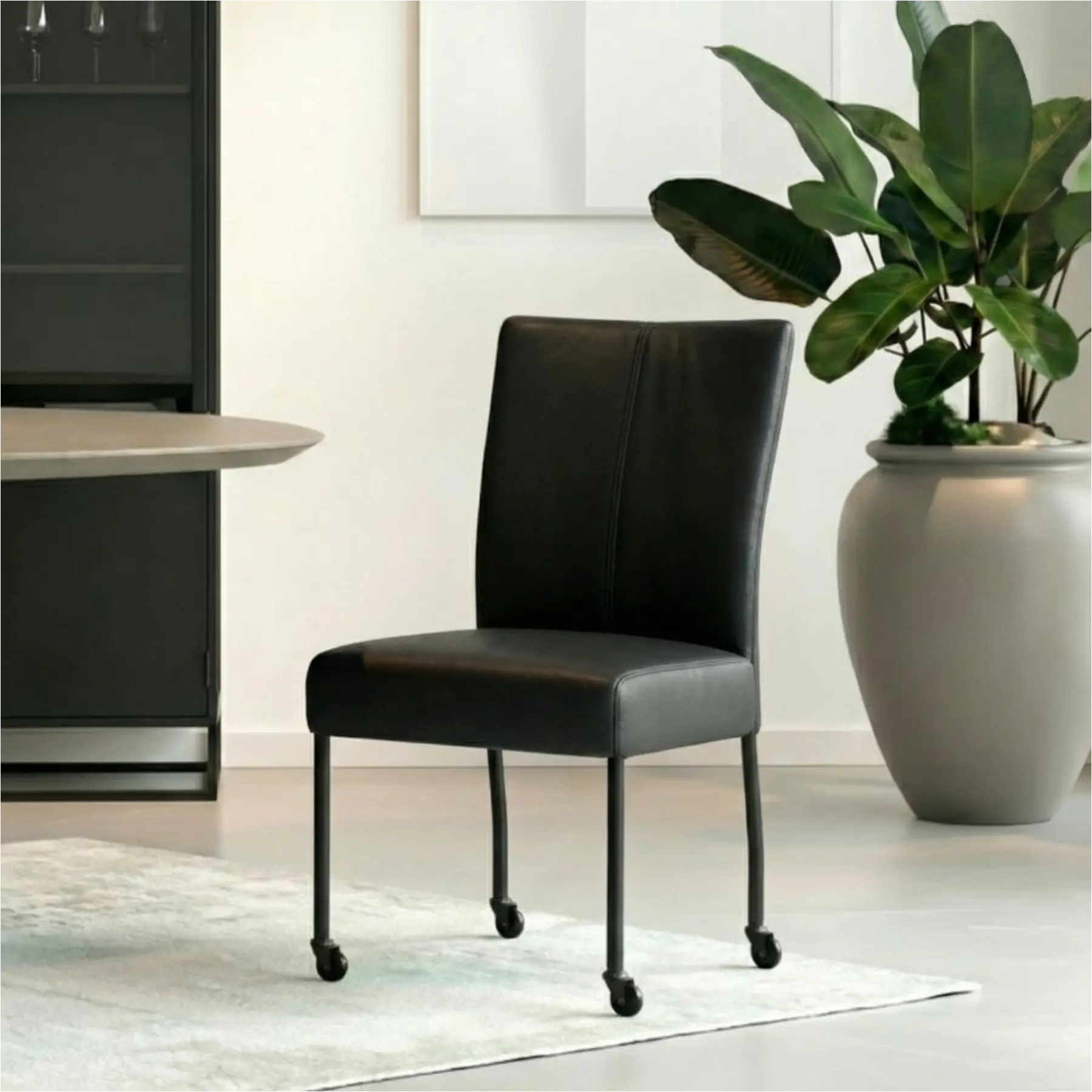 afbeelding van Leren eetkamerstoel Deal