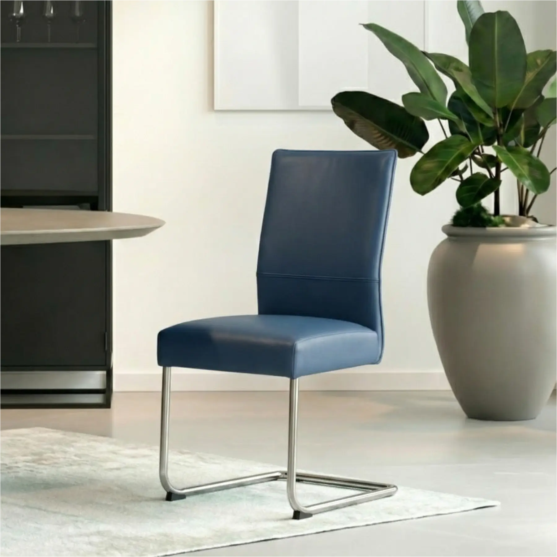 afbeelding van Leren eetkamerstoel Piece