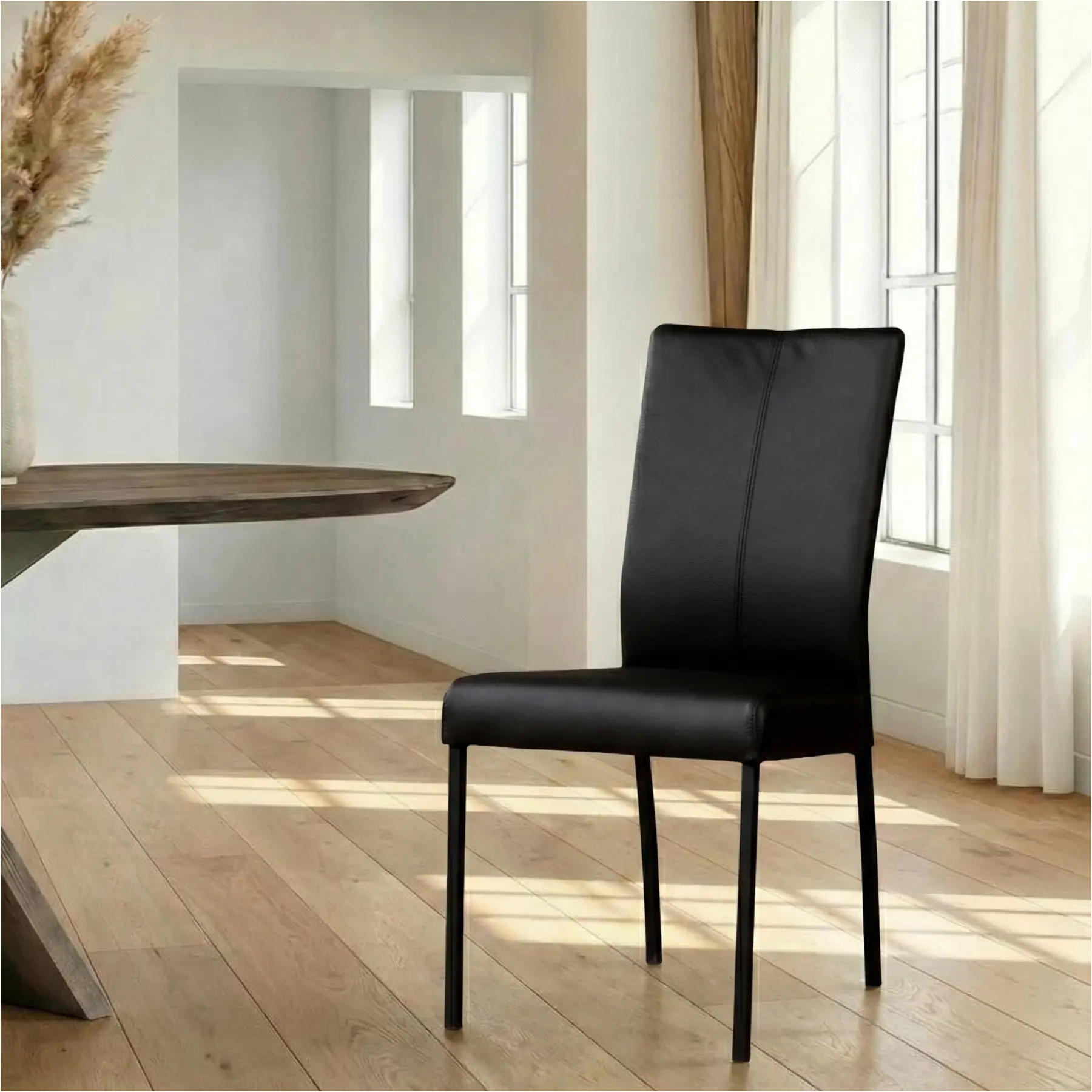 afbeelding van Leren eetkamerstoel Comfort