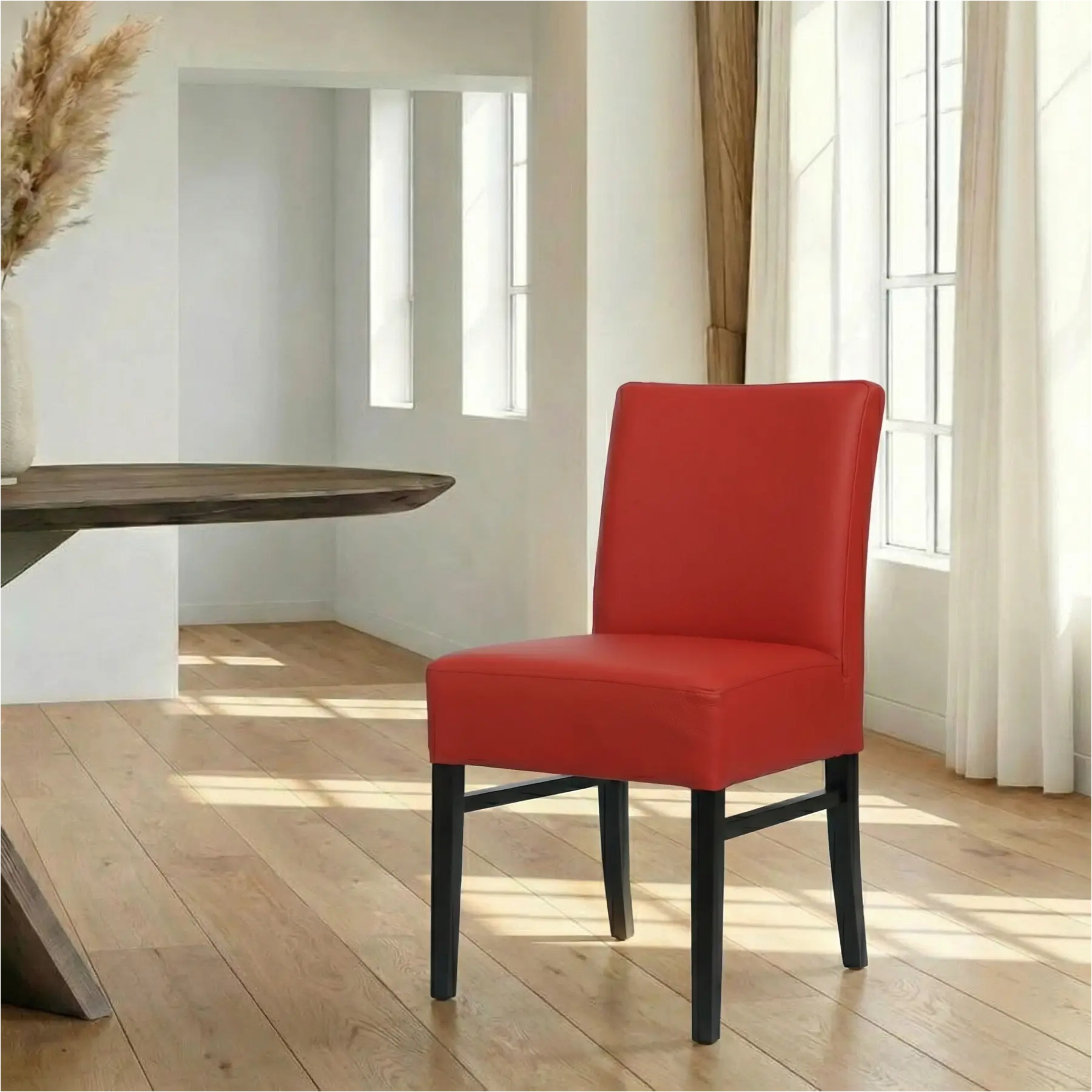 afbeelding van Leren eetkamerstoel Hold