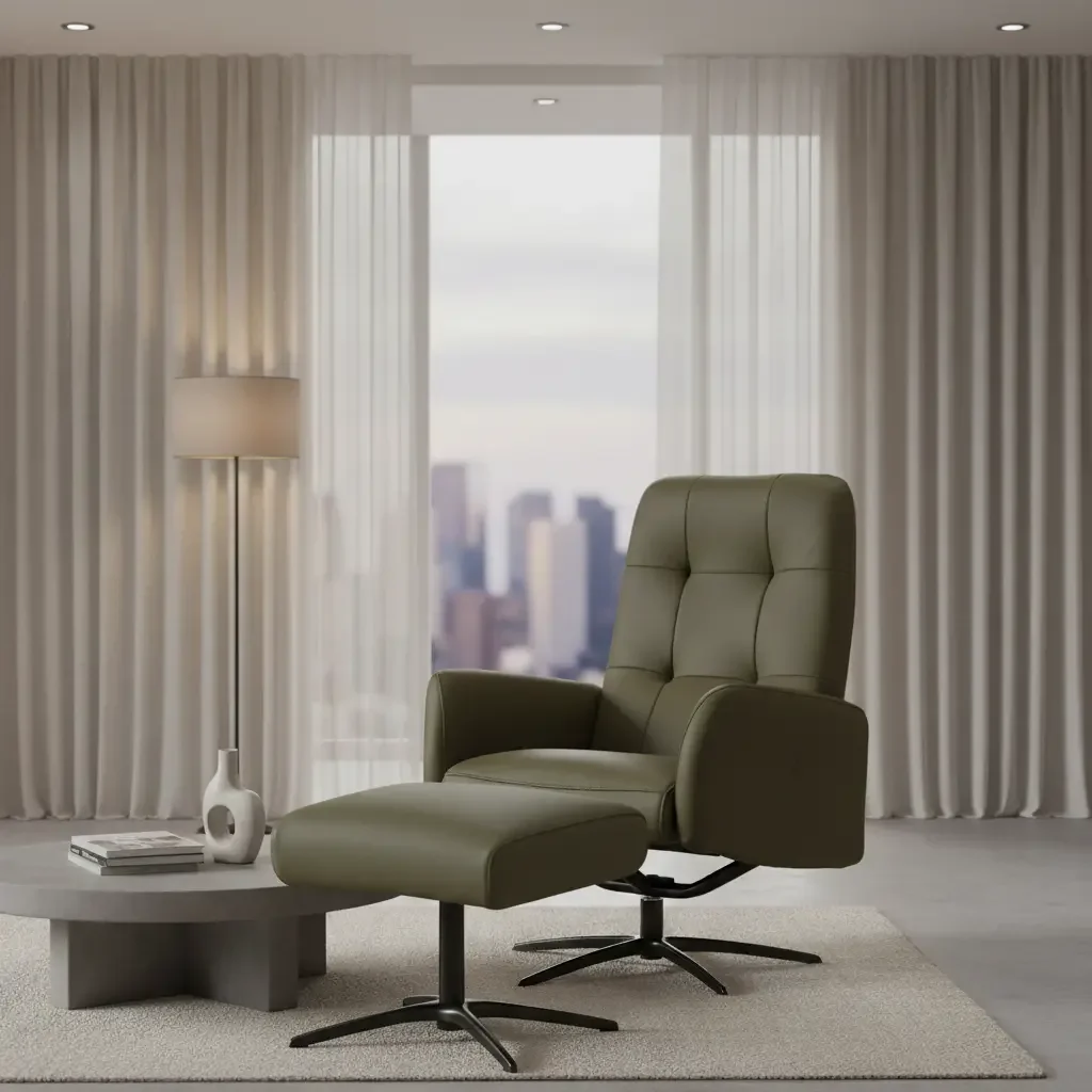 afbeelding van Leren draaifauteuil Pulse