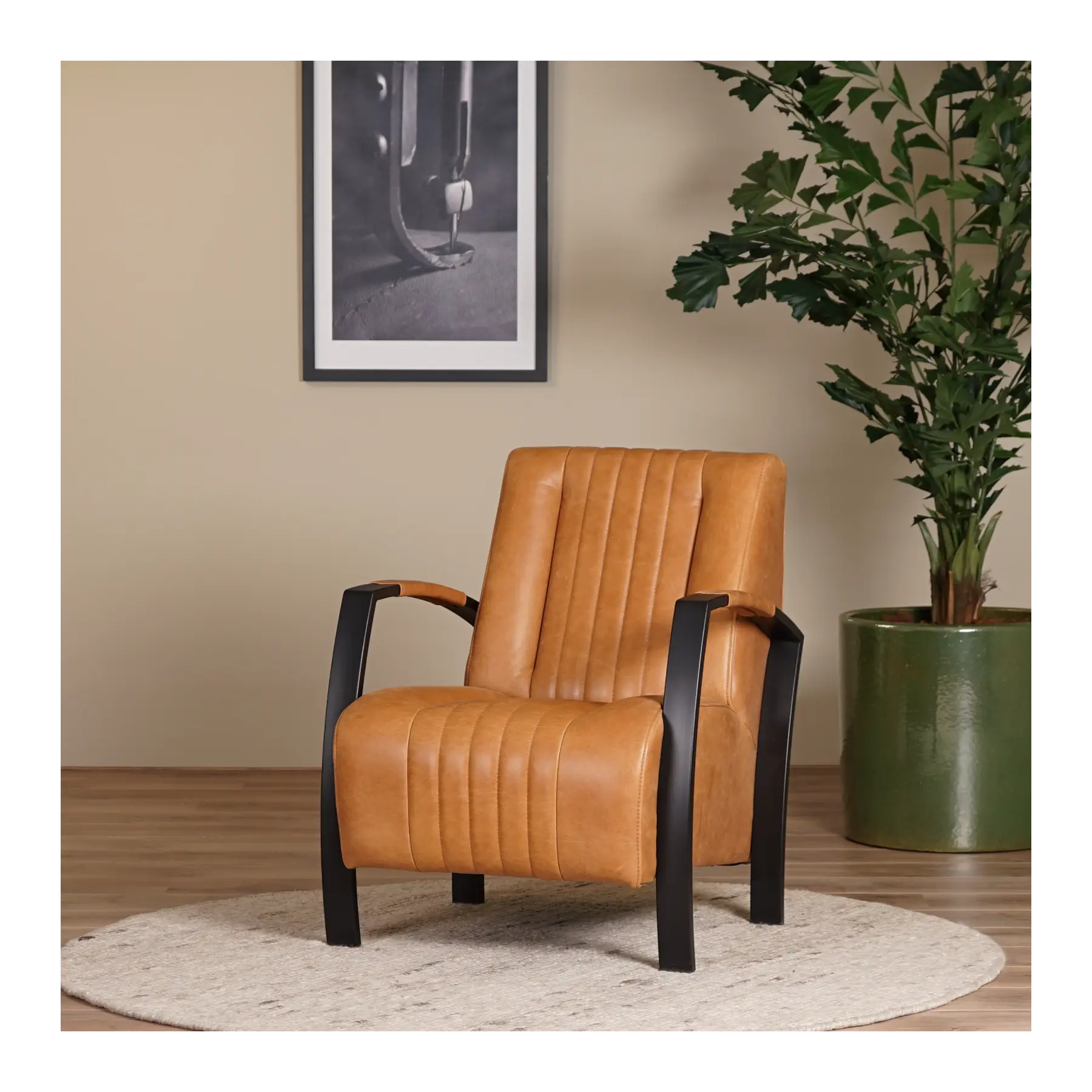 afbeelding van Leren fauteuil Glamour